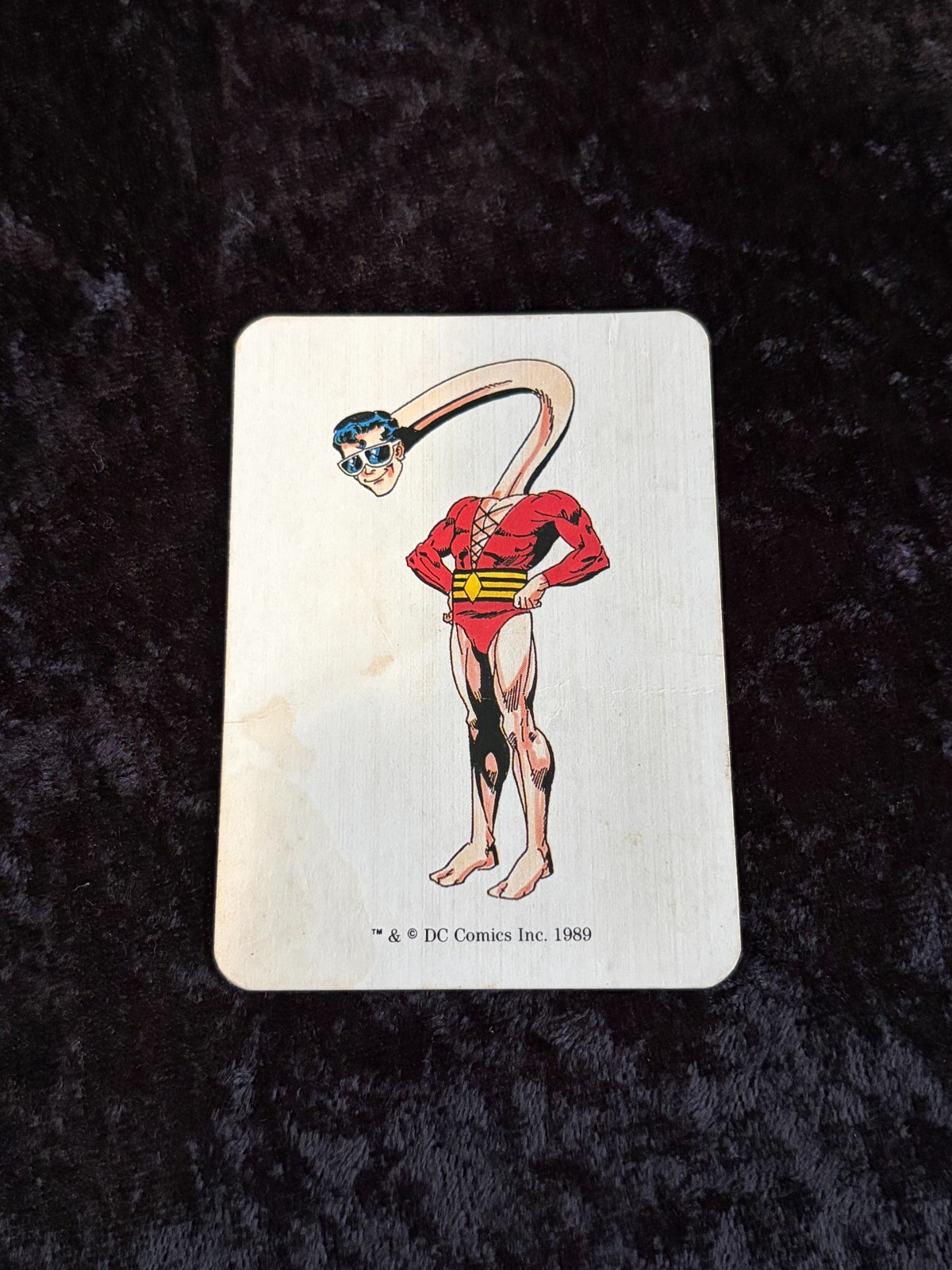 1989 Mayfair Games DC Heroes Plastic Man Card in New Protective Case