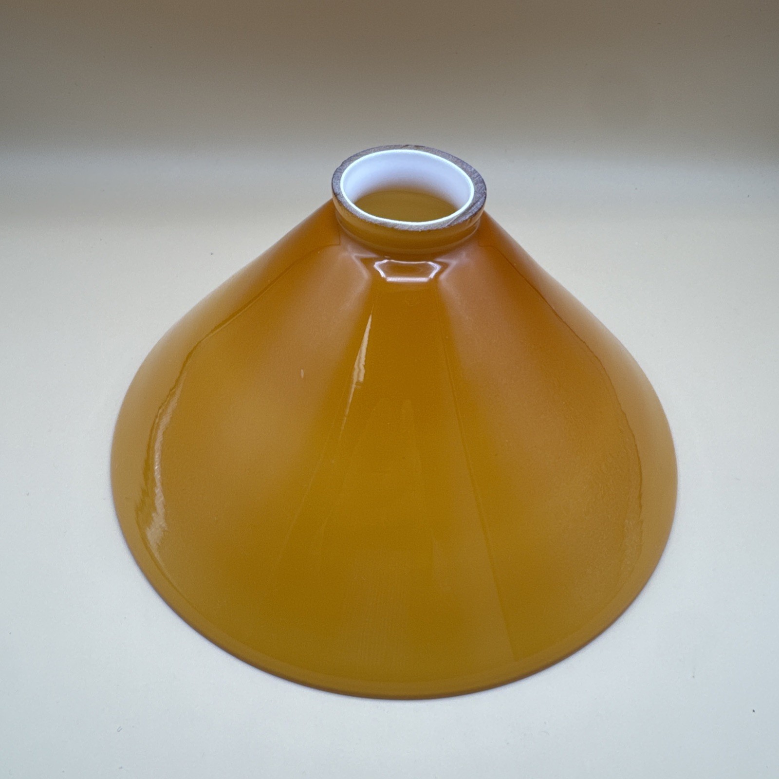 Cased Amber Glass Cone Lamp Shade 10