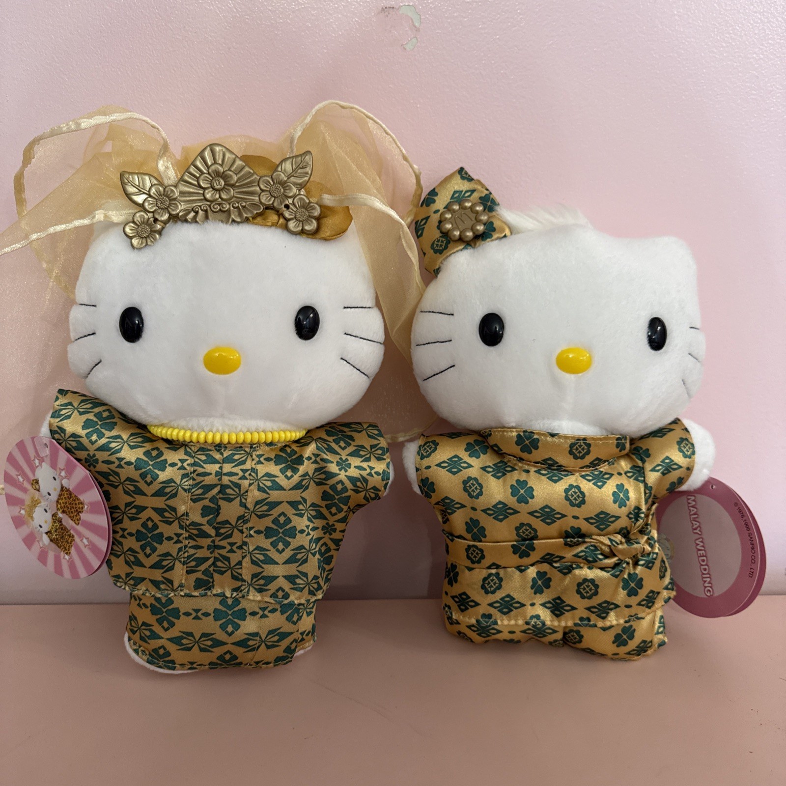 NEW with Tags McDonald’s TW Hello Kitty Malay Wedding Pair Plush Stuffed Toys