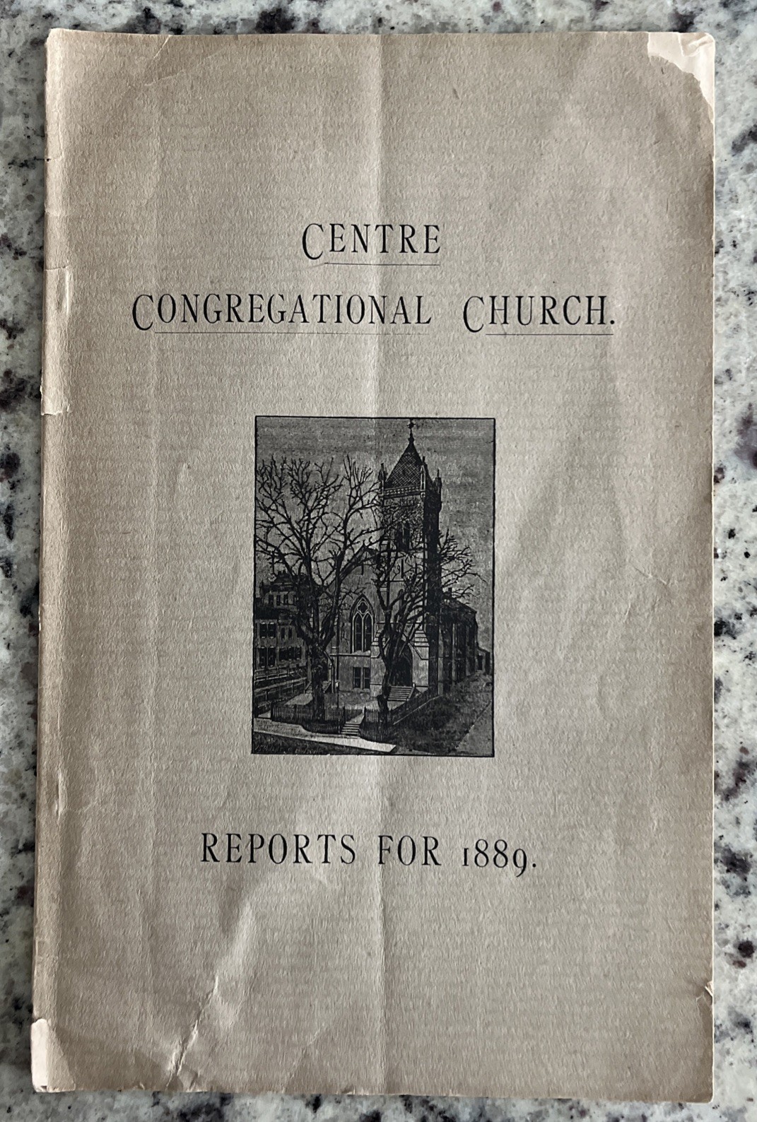 Antique 1889 Haverhill MA Centre Congregational Church Annual Reports Genealogy