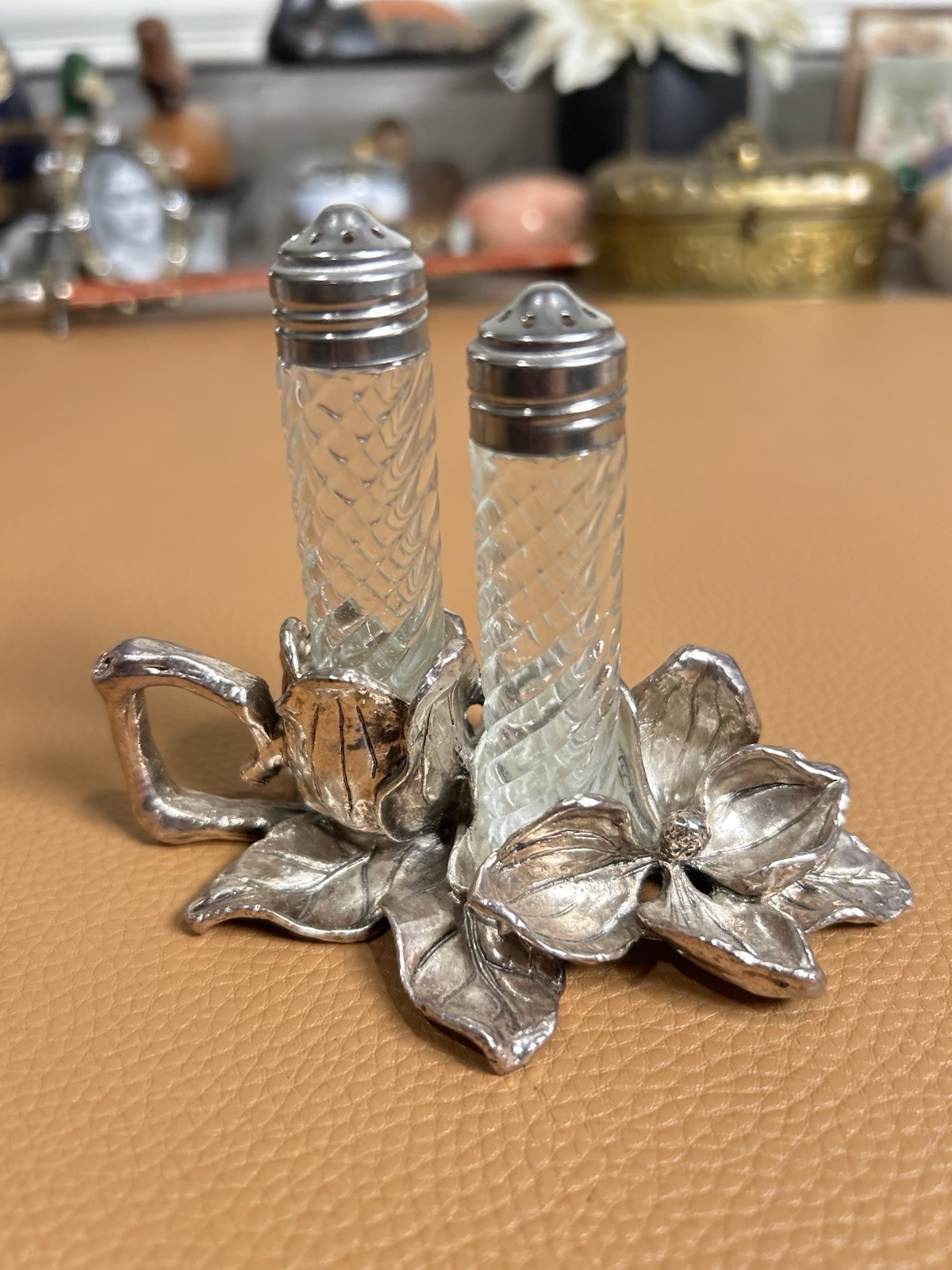VTG Arthur Court Magnolia Salt & Pepper Shaker Set-  discontinued