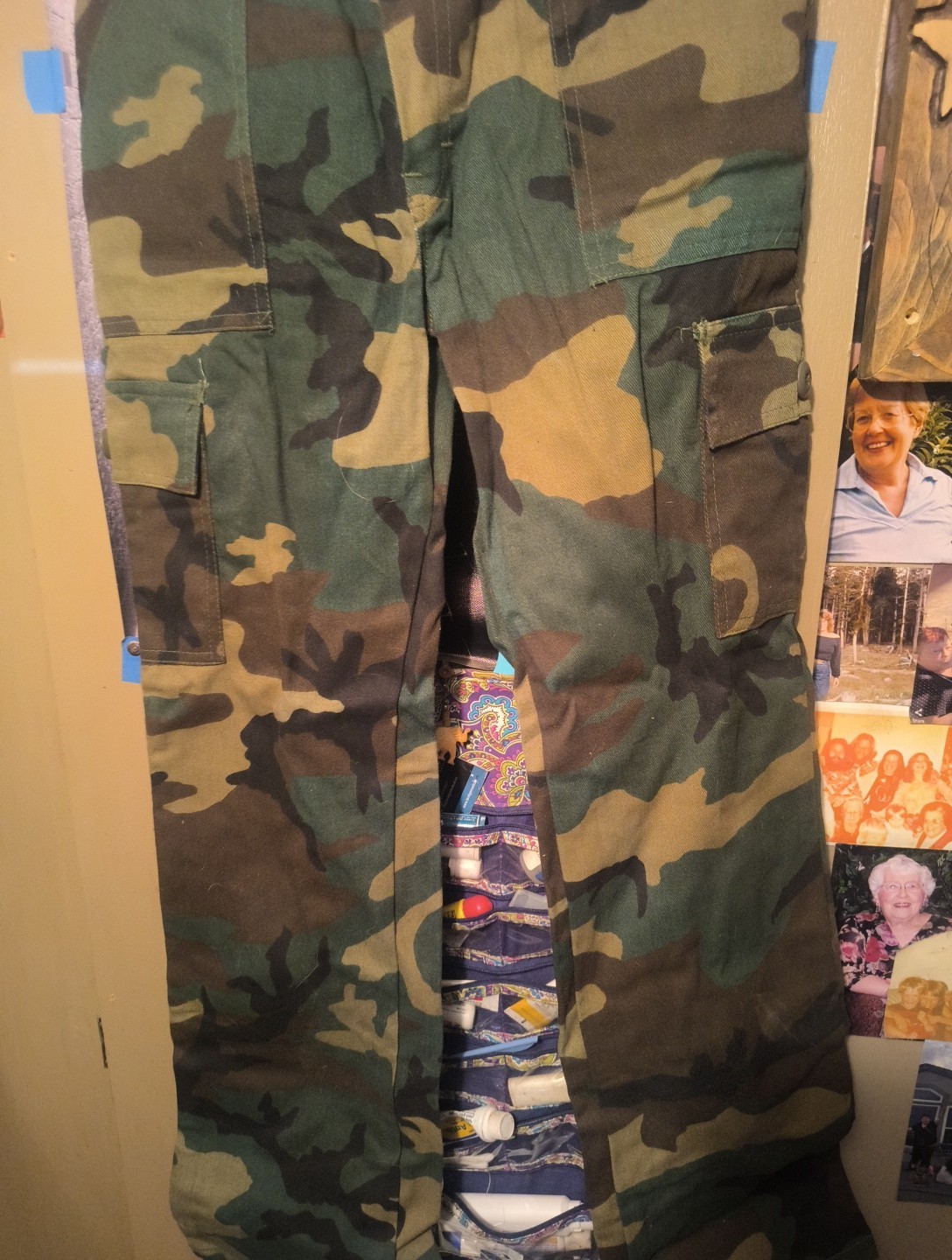 Vtg Woodland Camo Cargo kids Pants Military BDU Army Combat S 14