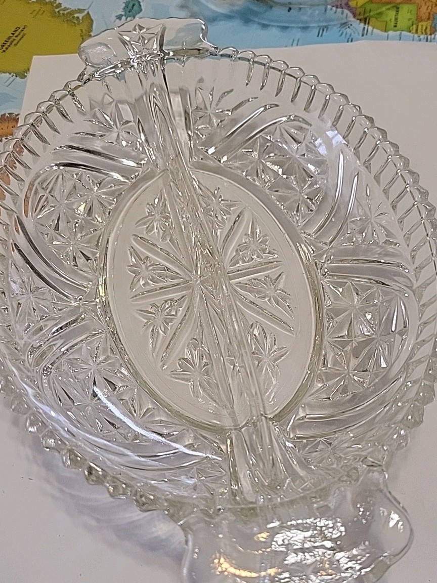 Glass Divided Relish Dish