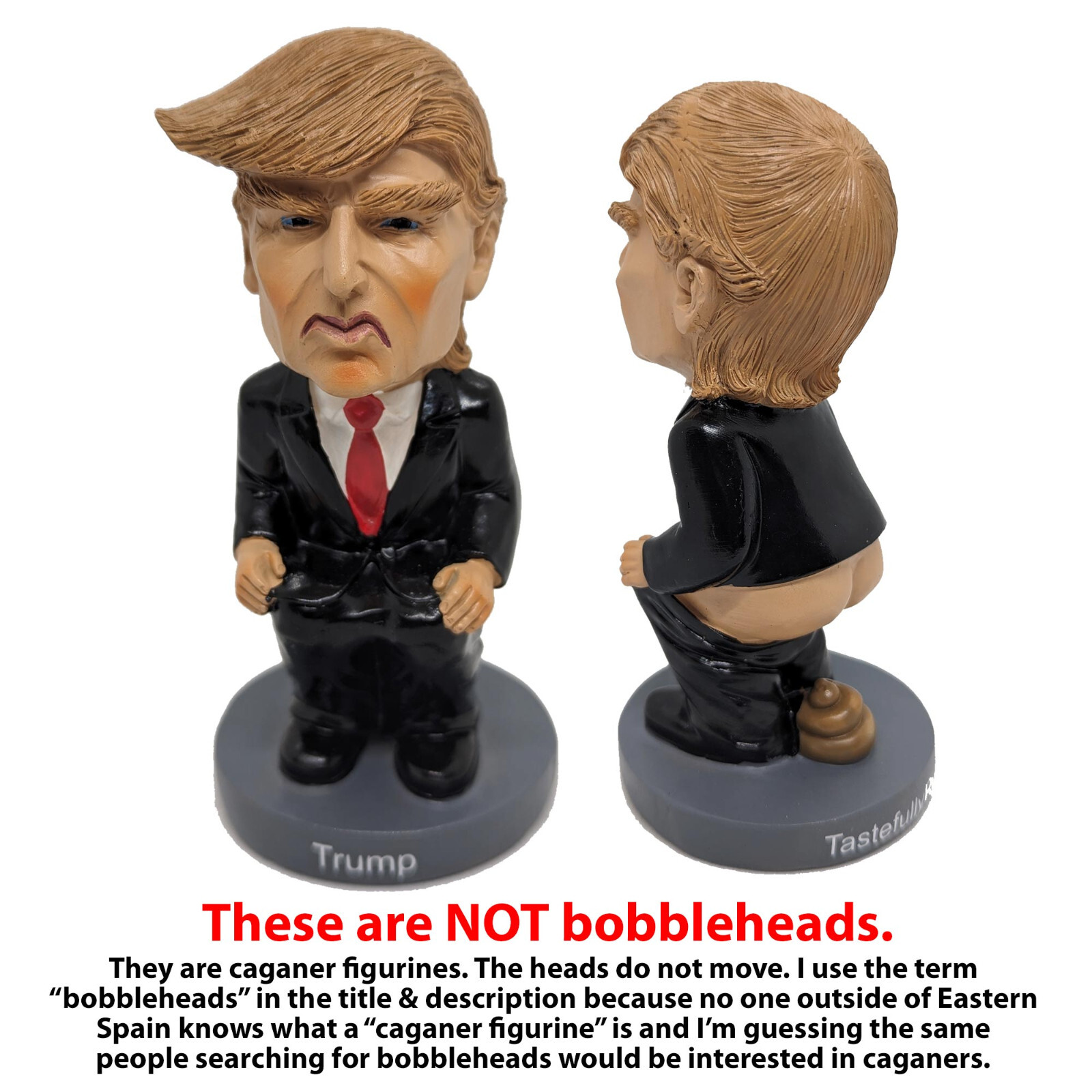 Donald Trump Caganer – Funny Pooping Bobblehead-like Figurine – Gag Gift