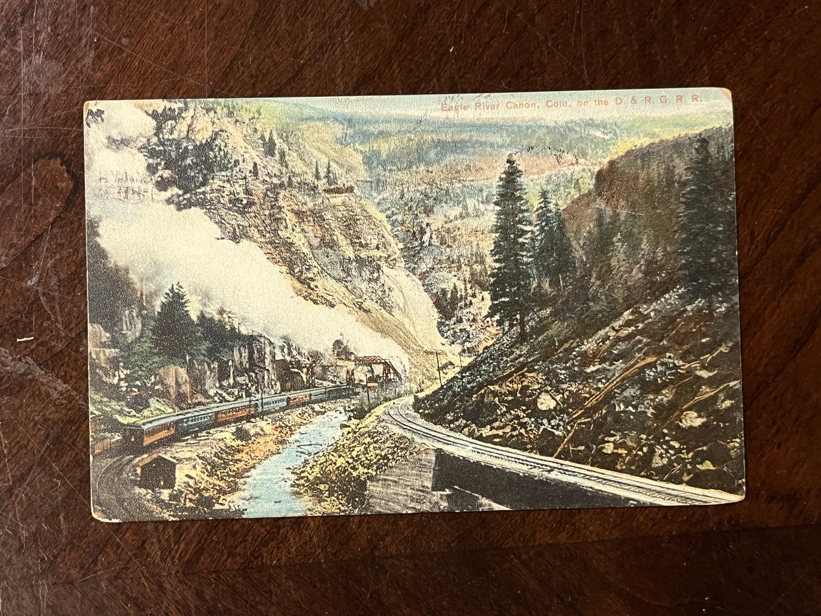 Eagle River Canon CO D&RG Railroad Divided Back Postcard Posted 1909