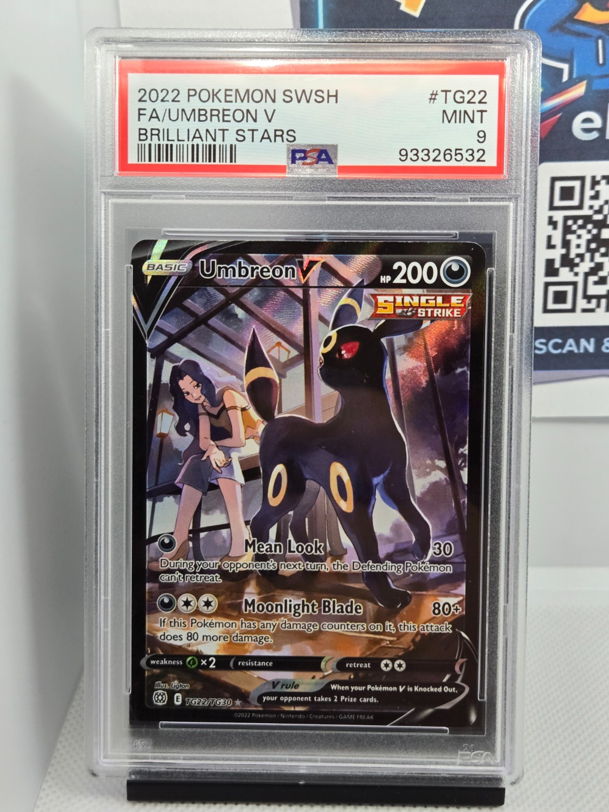 Umbreon V TG22/TG30 - Pokemon Brilliant Stars - Ultra Rare - Holo - NM