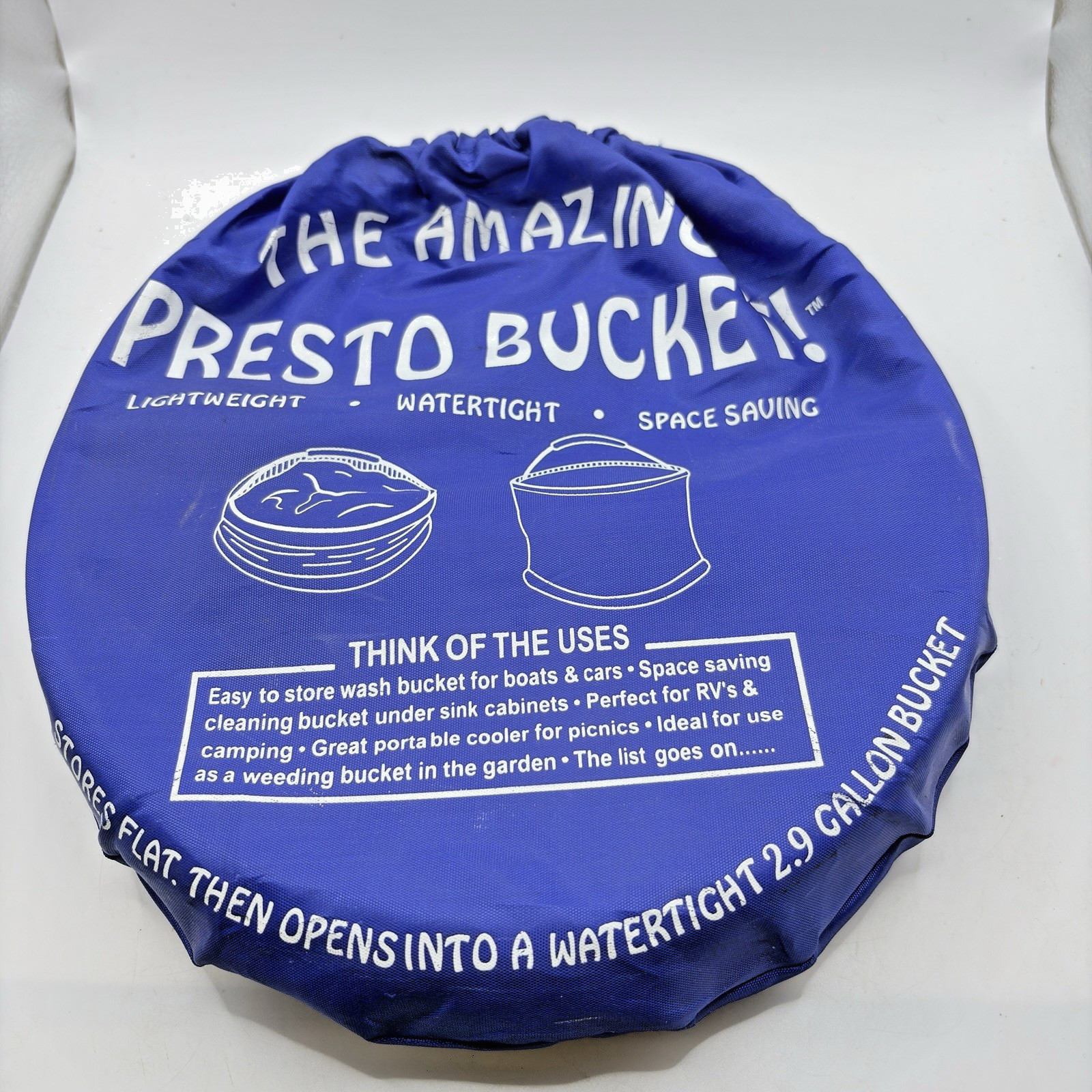 AMAZING PRESTO BUCKET Collapsible Lightweight Water Tight Space Saving AMAZING PRESTO BUCKET Collapsible Lightweight Water Tight Space Saving