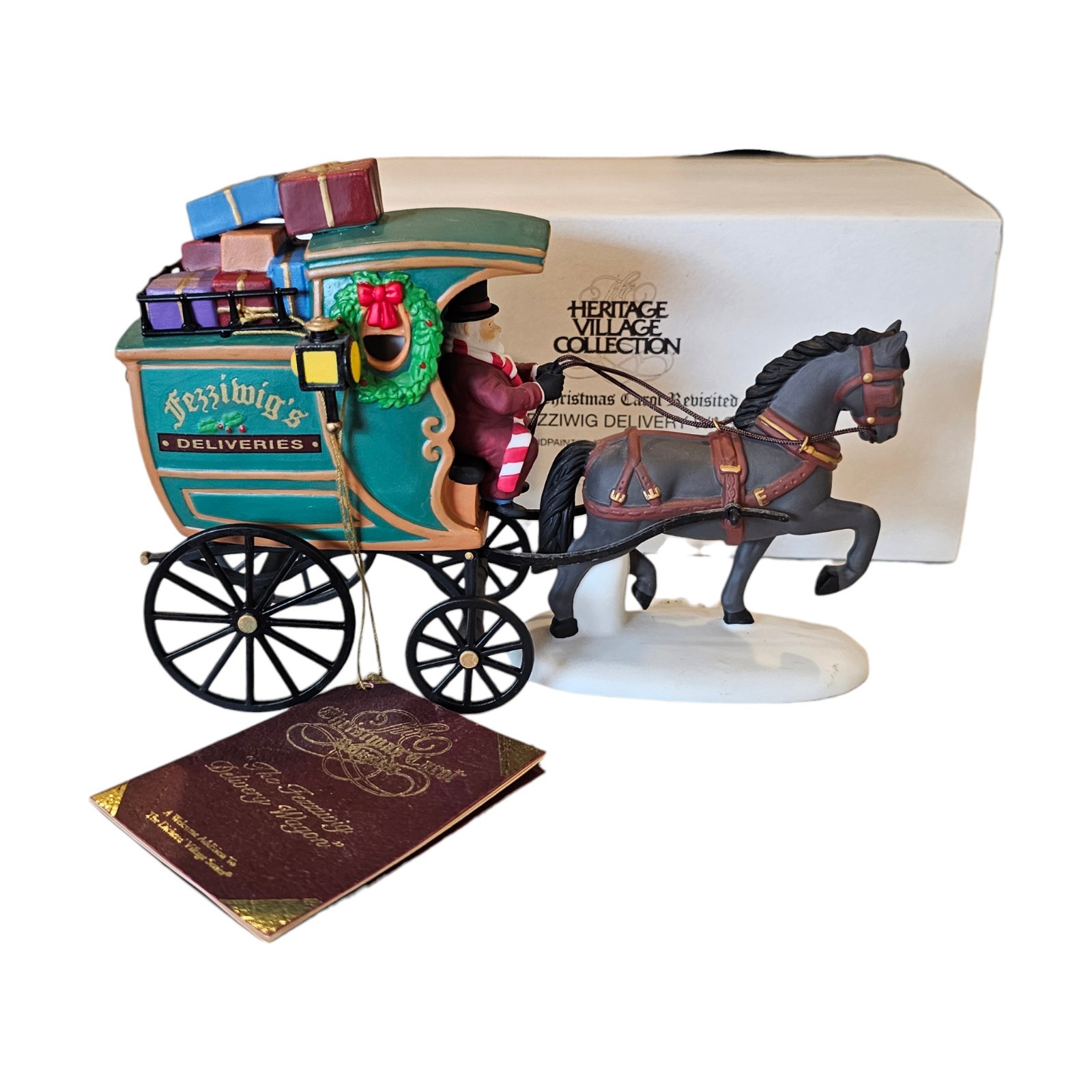 VTG 1996 Dept Department 56 Fezziwig Delivery Wagon Heritage Christmas Carol
