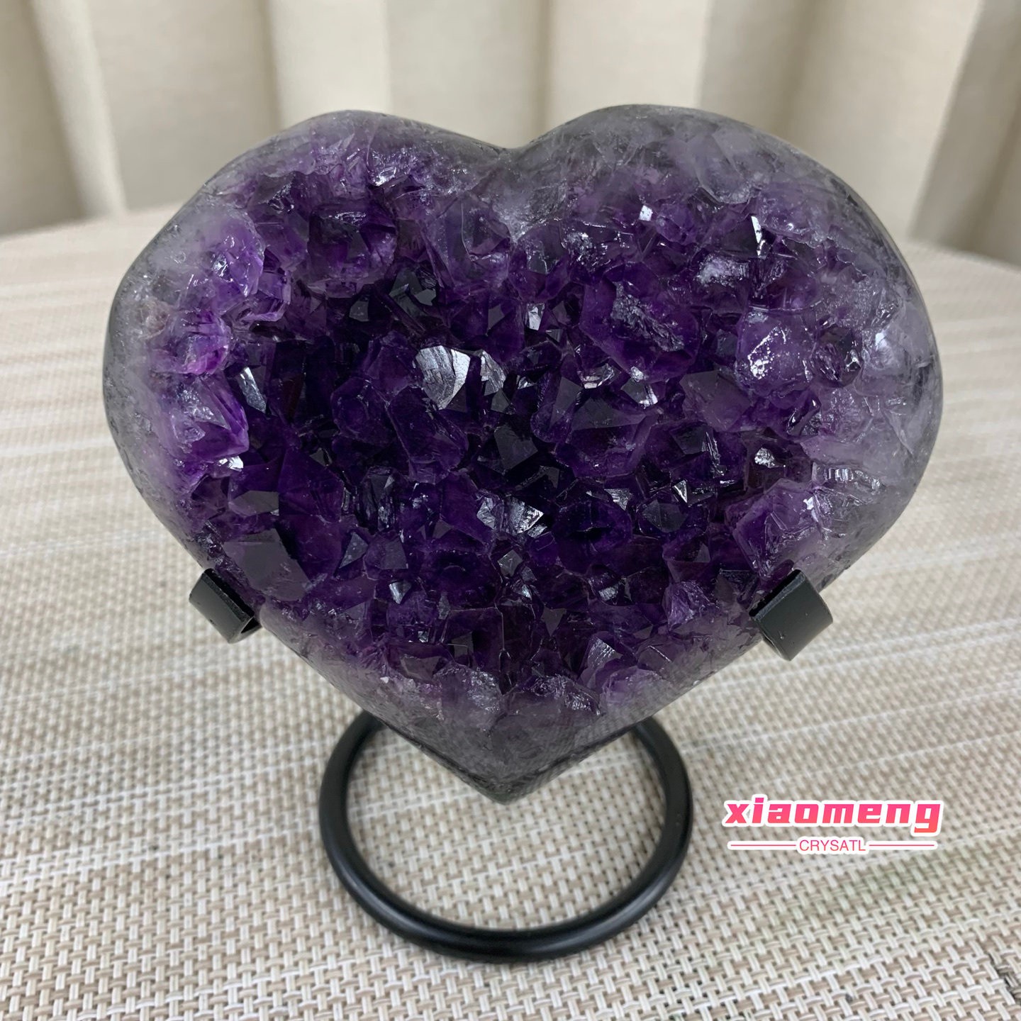 1.2LB   Exquisite natural amethyst cave heart-shaped cut specimen