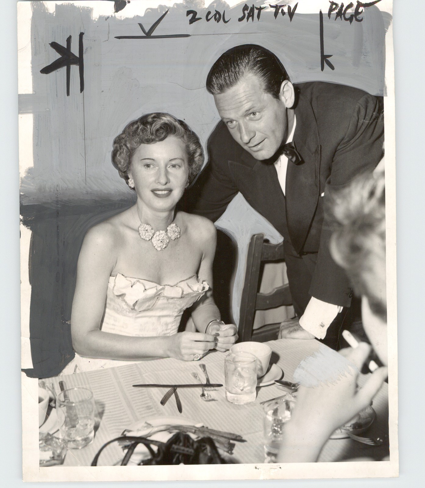Barbara Stanwyck William Holden Hollywood Event 1956 Press Photo Nat Dallinger