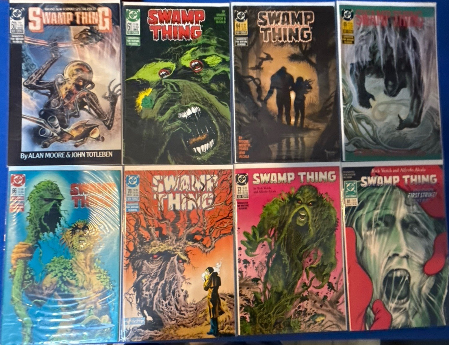 Swamp Thing #60, 61, 64-66, 70, 73, 81 (DC, 1987) Lot Of 8, Alan Moore, VF/NM Swamp Thing #60, 61, 64-66, 70, 73, 81 (DC, 1987) Lot Of 8, Alan Moore, VF/NM
