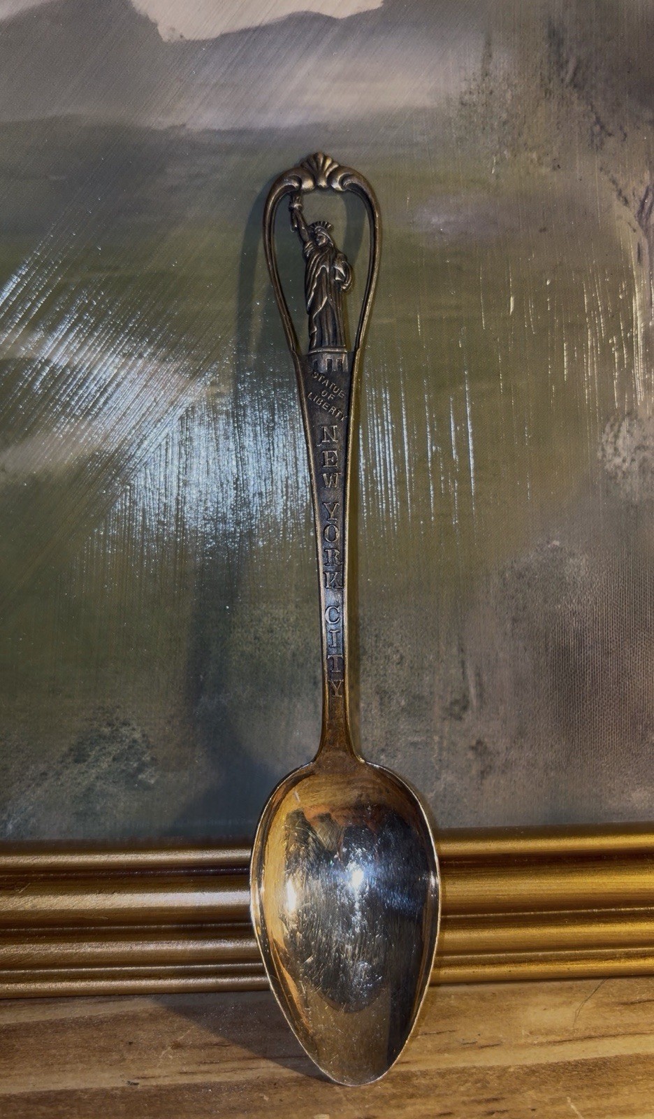 Vintage ENCO Statue of Liberty Spoon New York City Souvenir Silverplate NYC