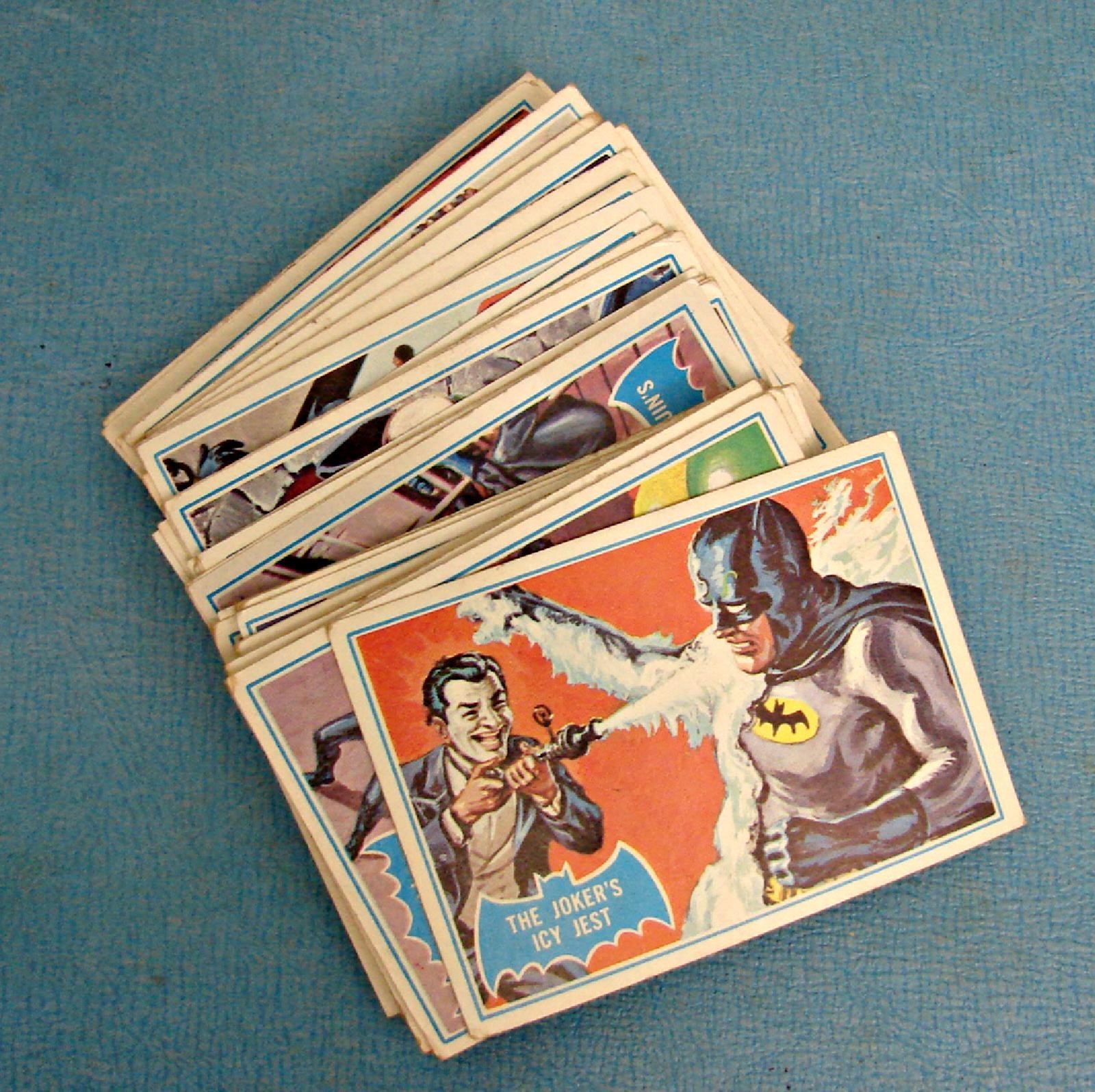 1966 Topps Batman Blue Bat Cowl Back Cards Near Complete Set -  43  cards