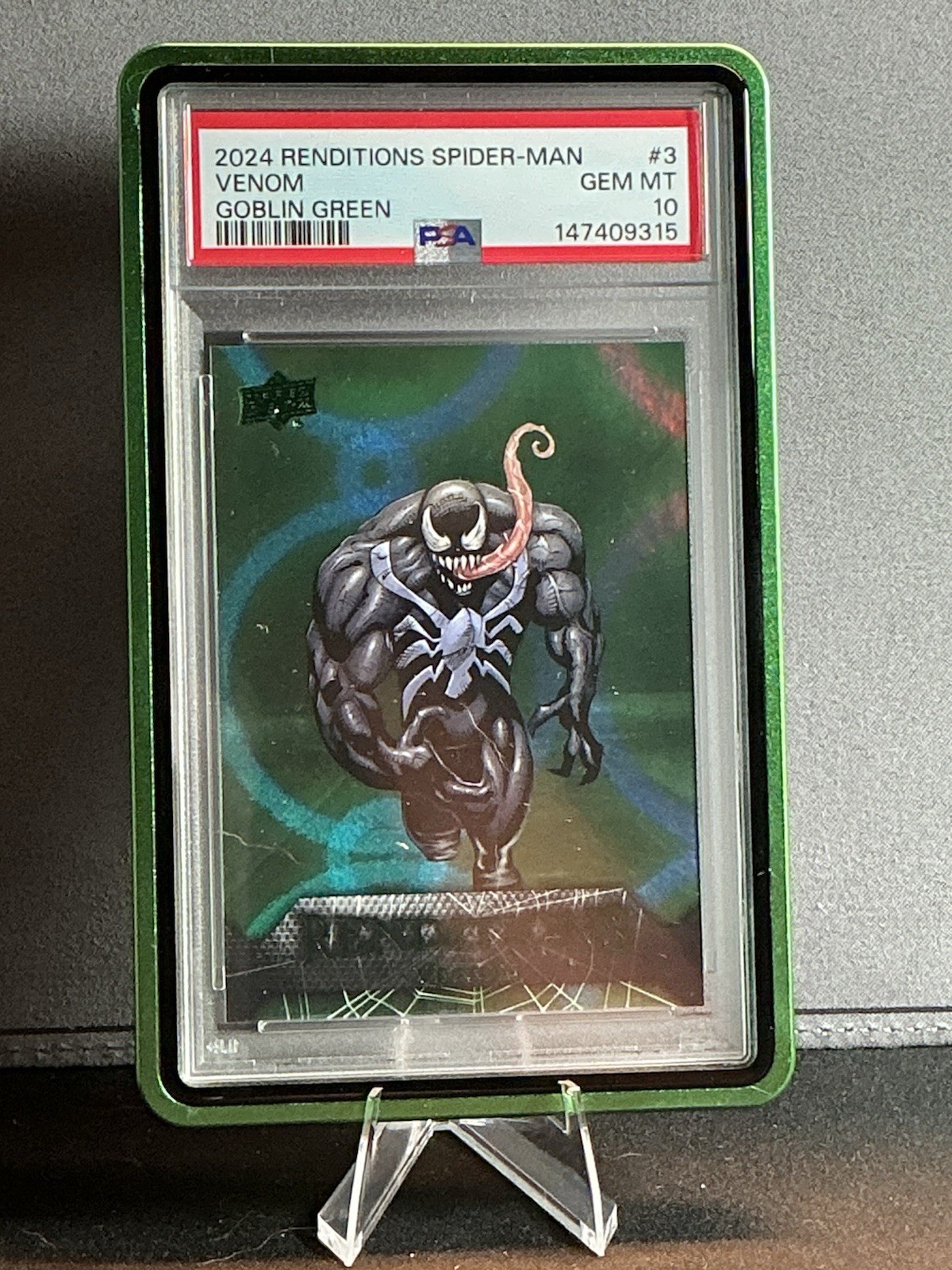 2024 Marvel Renditions Spider-Man Venom #3 Goblin Green 377/399 PSA 10