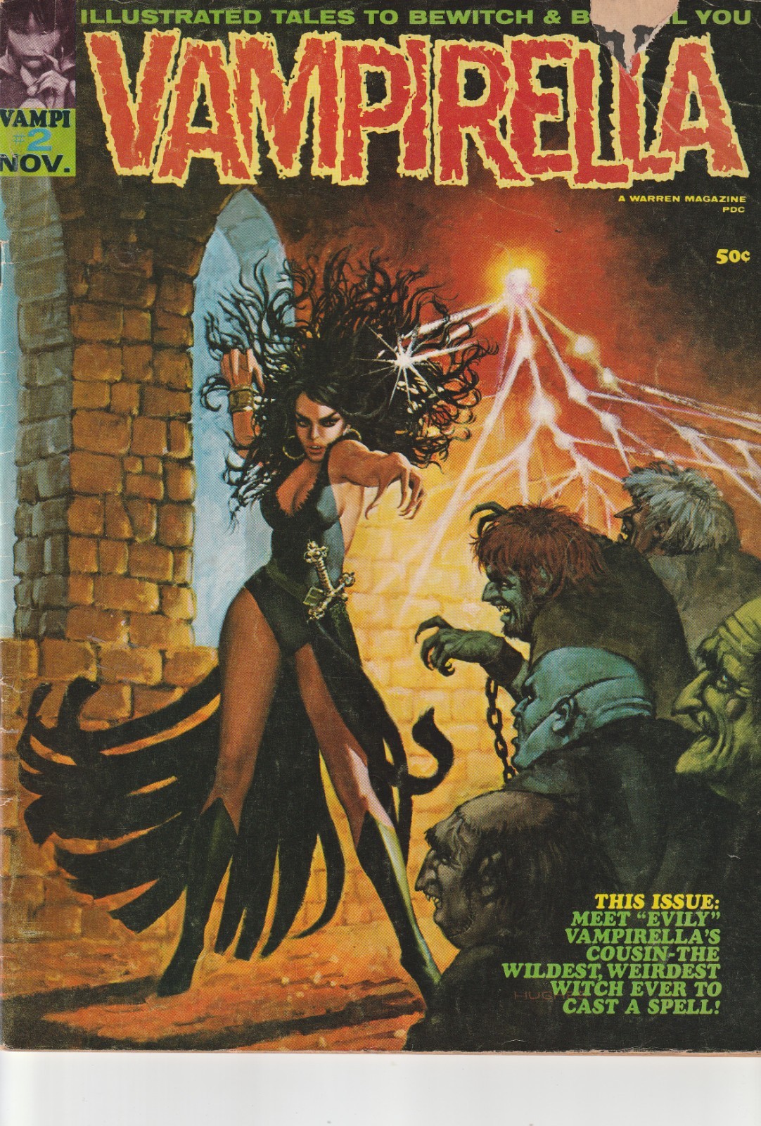 Vampirella #2 || A Warren magazine || November 1969  Bill Hughes Cover