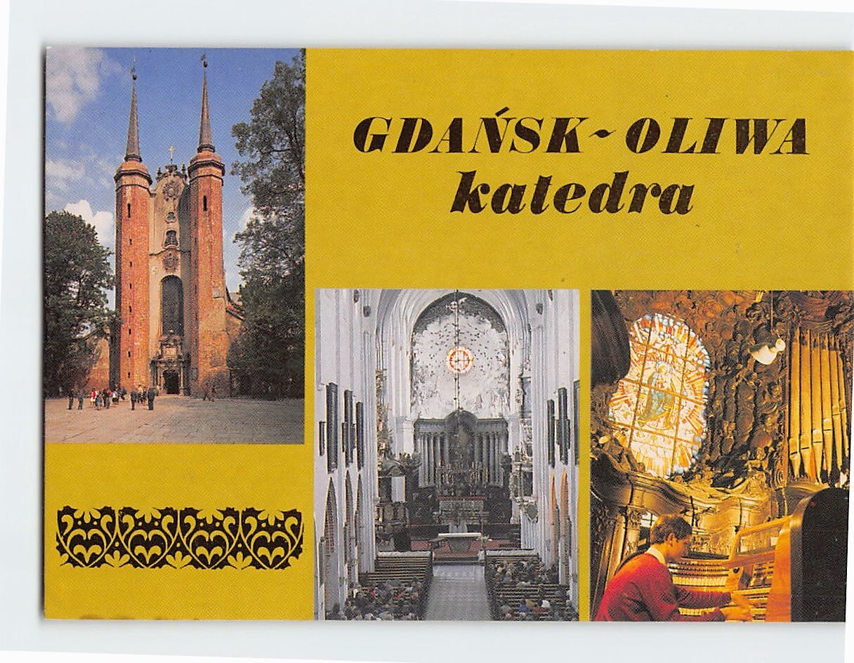 Postcard Katedra, Oliwa, Gdańsk, Poland