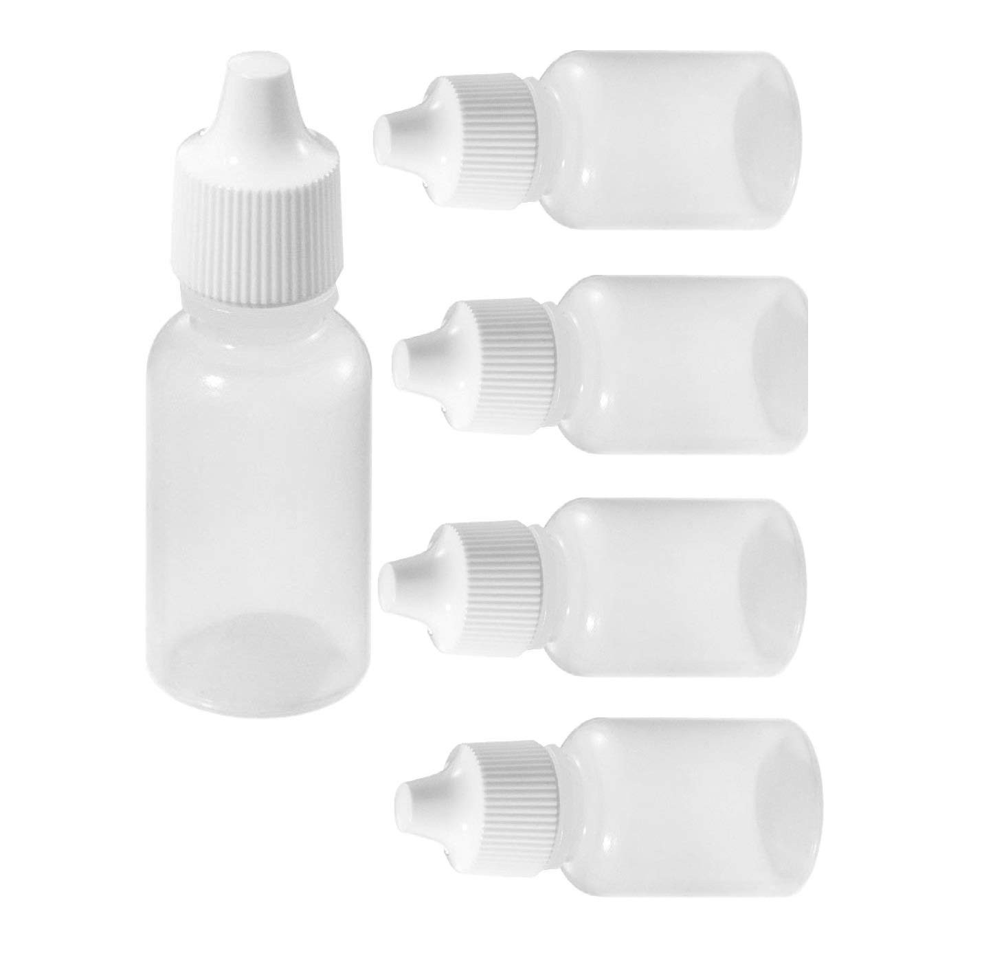 Dropper Bottles US 5pcs 30ml Empty Plastic Squeezable Eye Liquid Clear