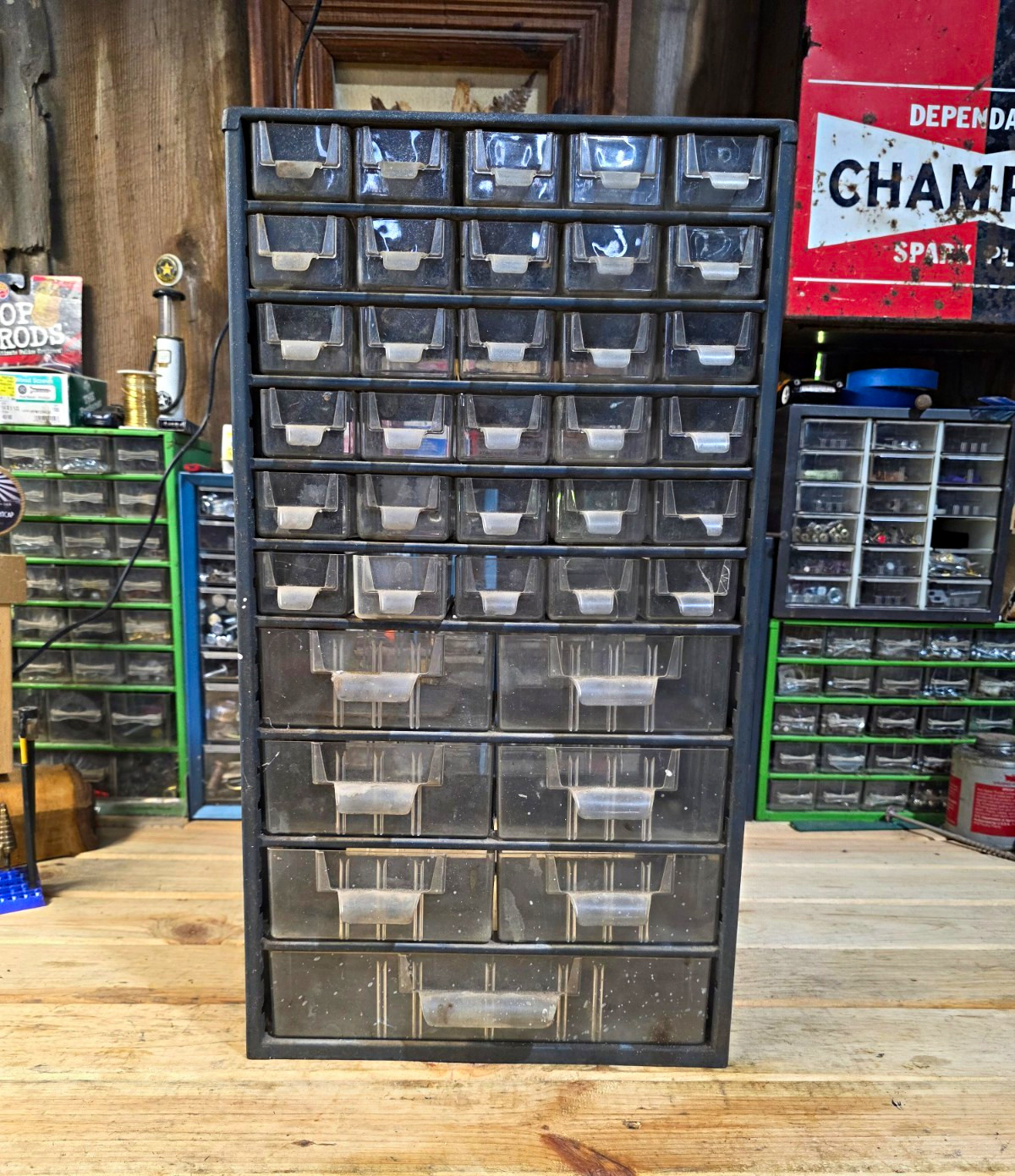 VTG metal Wards Power Kraft 37 Drawer Parts Organizer-bin