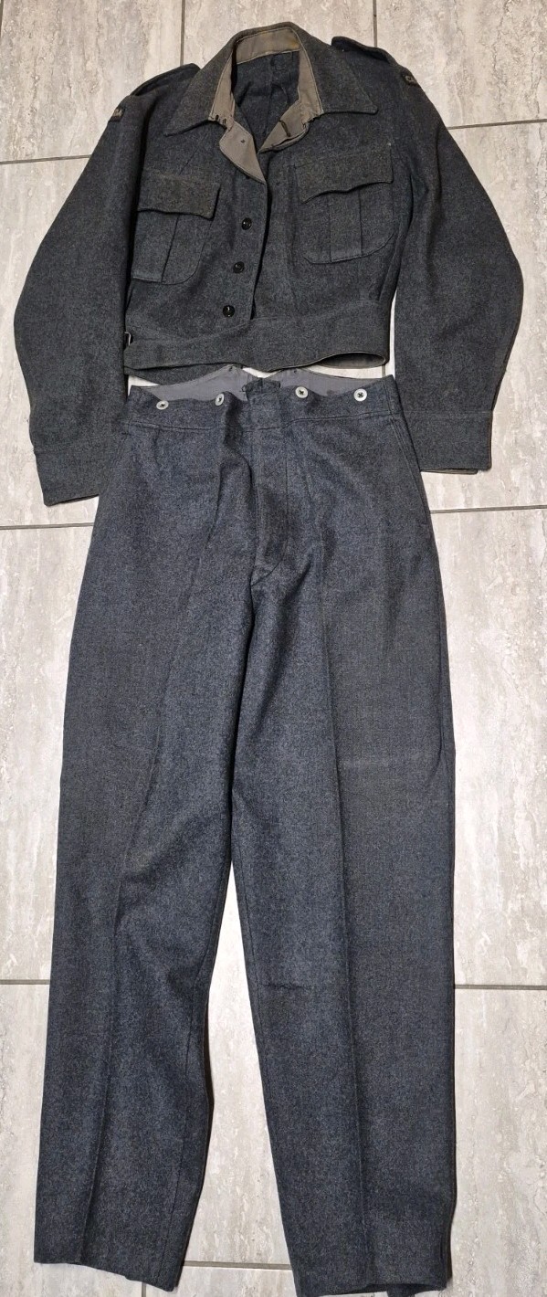 WWII RCAF Royal Canadian Air Force Rare Battle Dress Coat & Pants 1945  War End