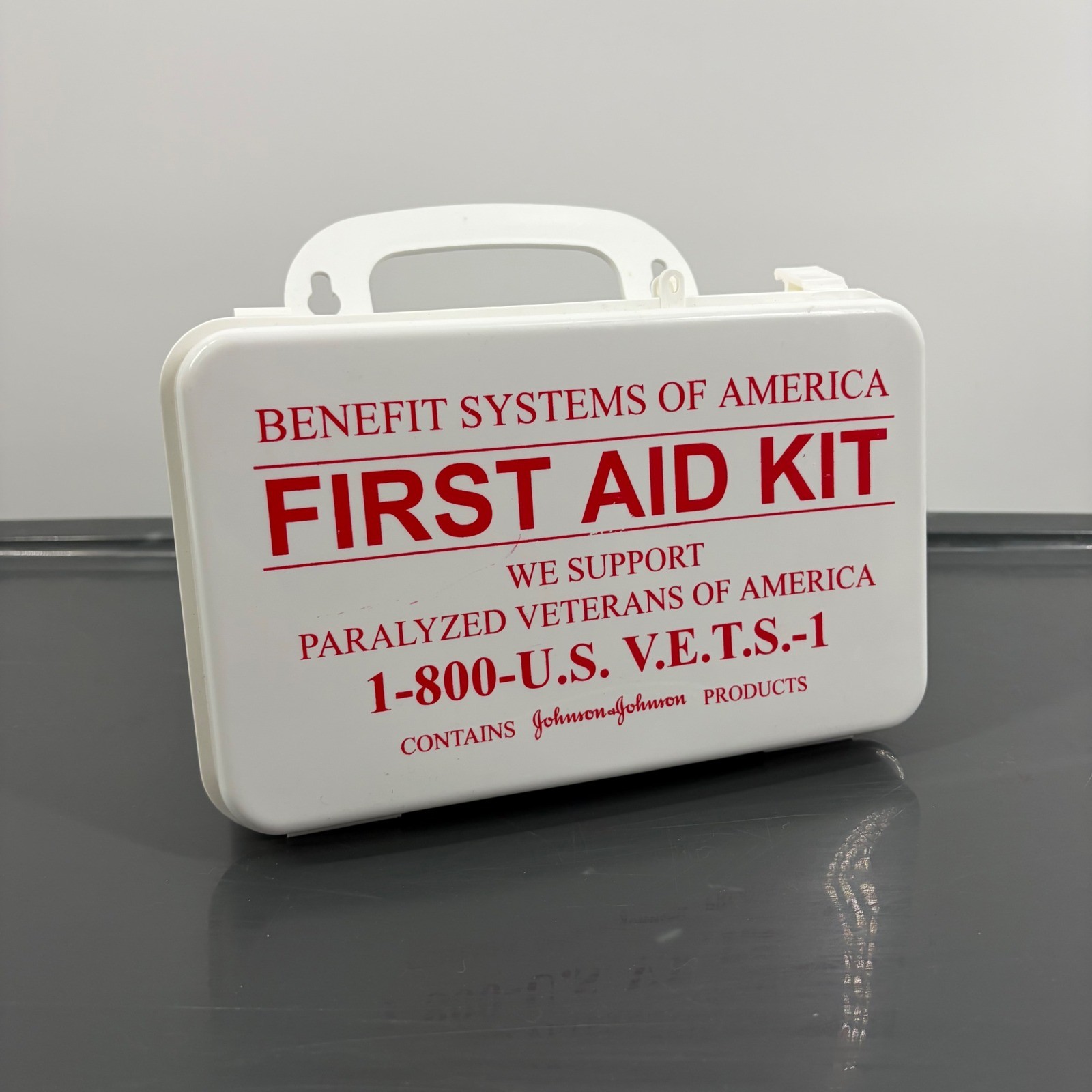 Vintage Durham Mfg Co First Aid Kit Paralyzed Veterans of America Made in USA Vintage Durham Mfg Co First Aid Kit Paralyzed Veterans of America Made in USA
