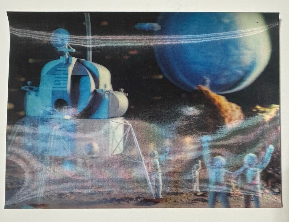 1969 Apollo 11 Moon Landing Day 3D Space Postcard Cape Canaveral Postmark