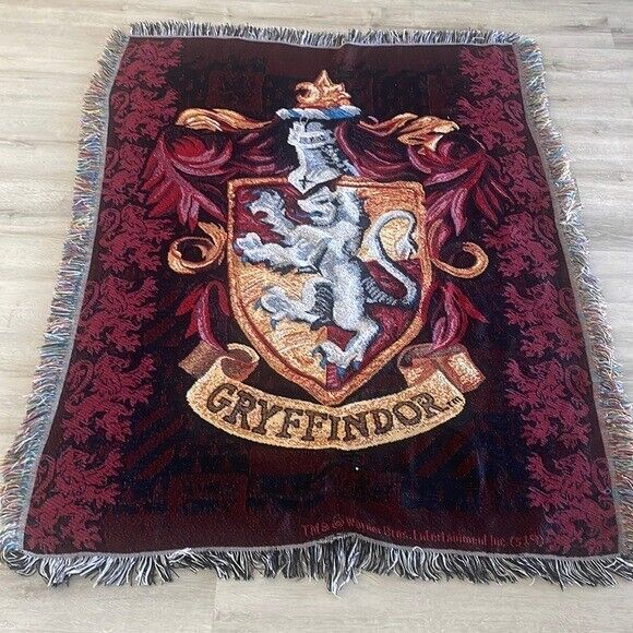 Harry Potter Gryffindor Tapestry Throw Blanket Warner Bros 60x96 inches