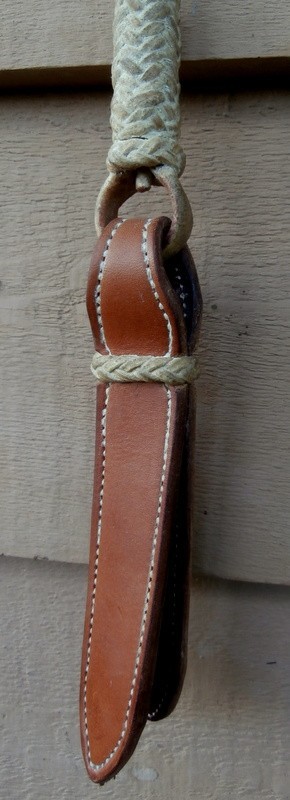 Braided Rawhide Cowboy Horse Quirt Leather Popper