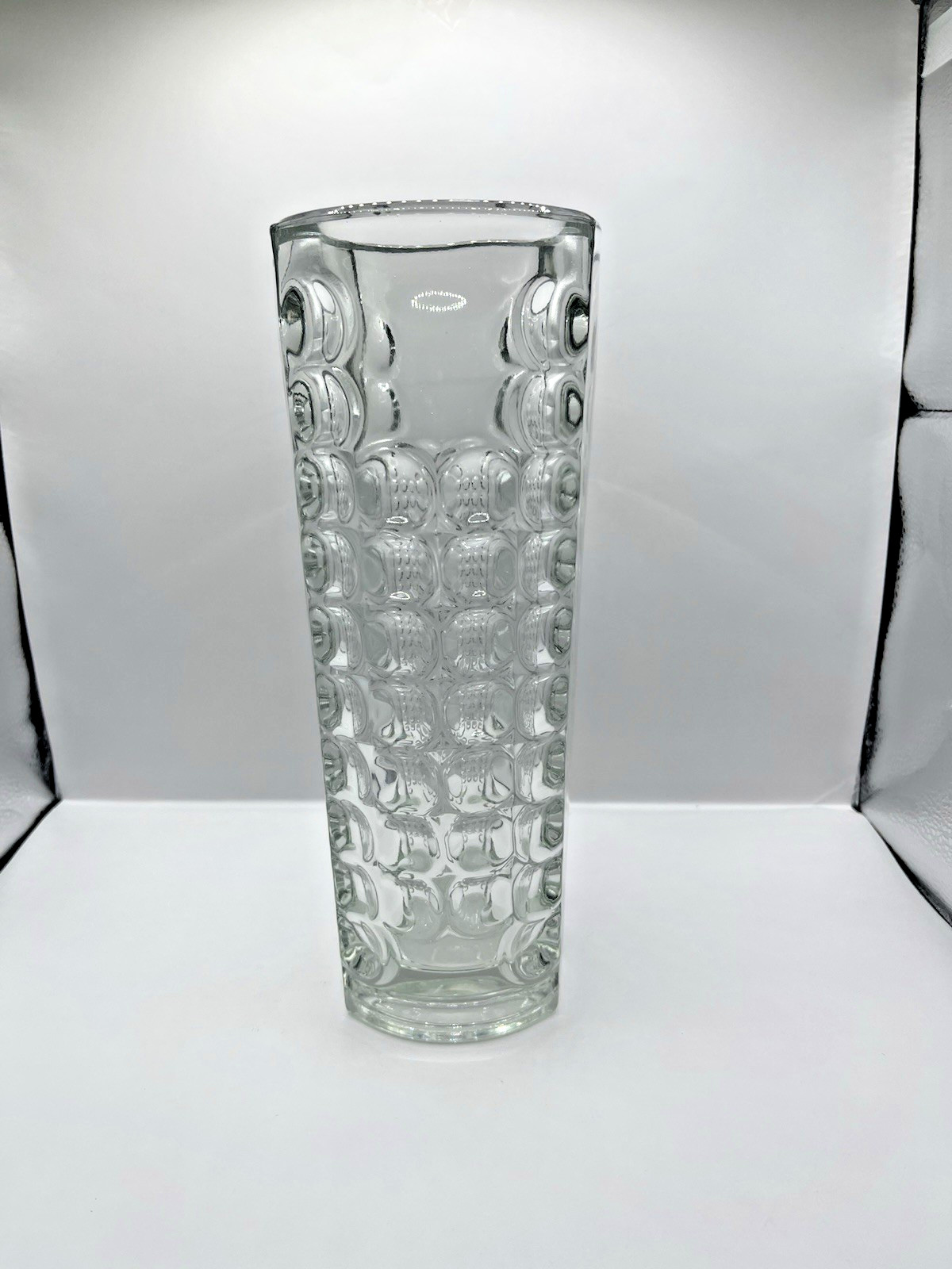 1960’s Vintage Sklo Union Art Glass vase by Rudolf Jurnikl- 10in- Heavy & MINT