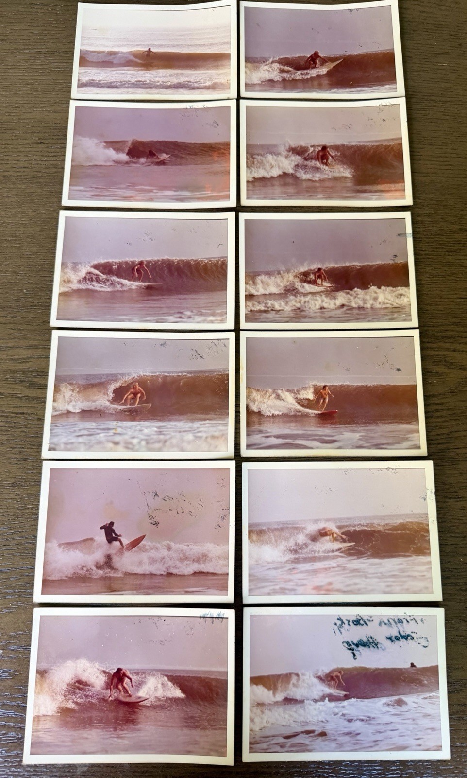 Lot Of 12 Vintage 70’s Surfing “Cedar Grove” Surf Photographs