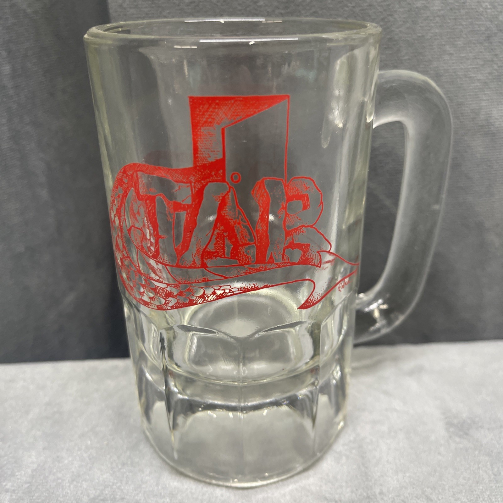 Vintage 80’s Syracuse University JAB Jab Logo Beer Mug Red Design 1983