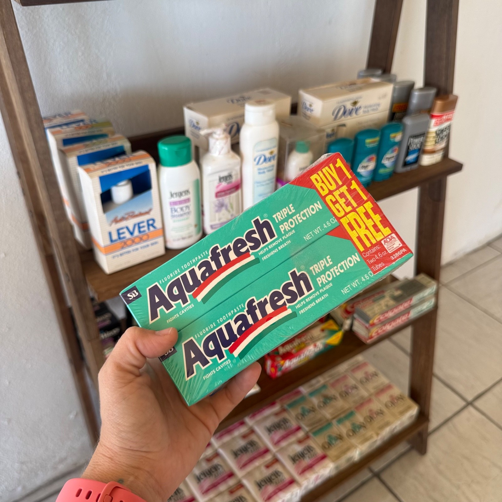 2pc Vintage Aquafresh Triple Protection Toothpaste 4.6oz BOGO Sealed NOS