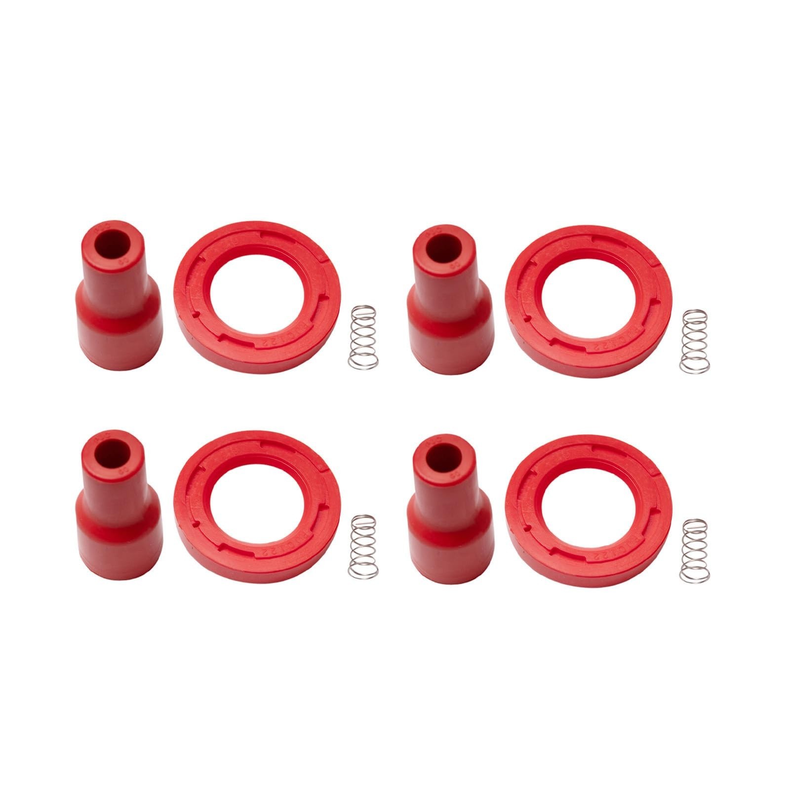 TRQ Ignition Coil Boot Set Red Performance
