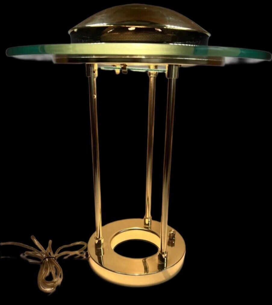 Sonneman Saturn Style Lamp Kovacs UFO Table Vintage  Atomic Glass 18 1/2\