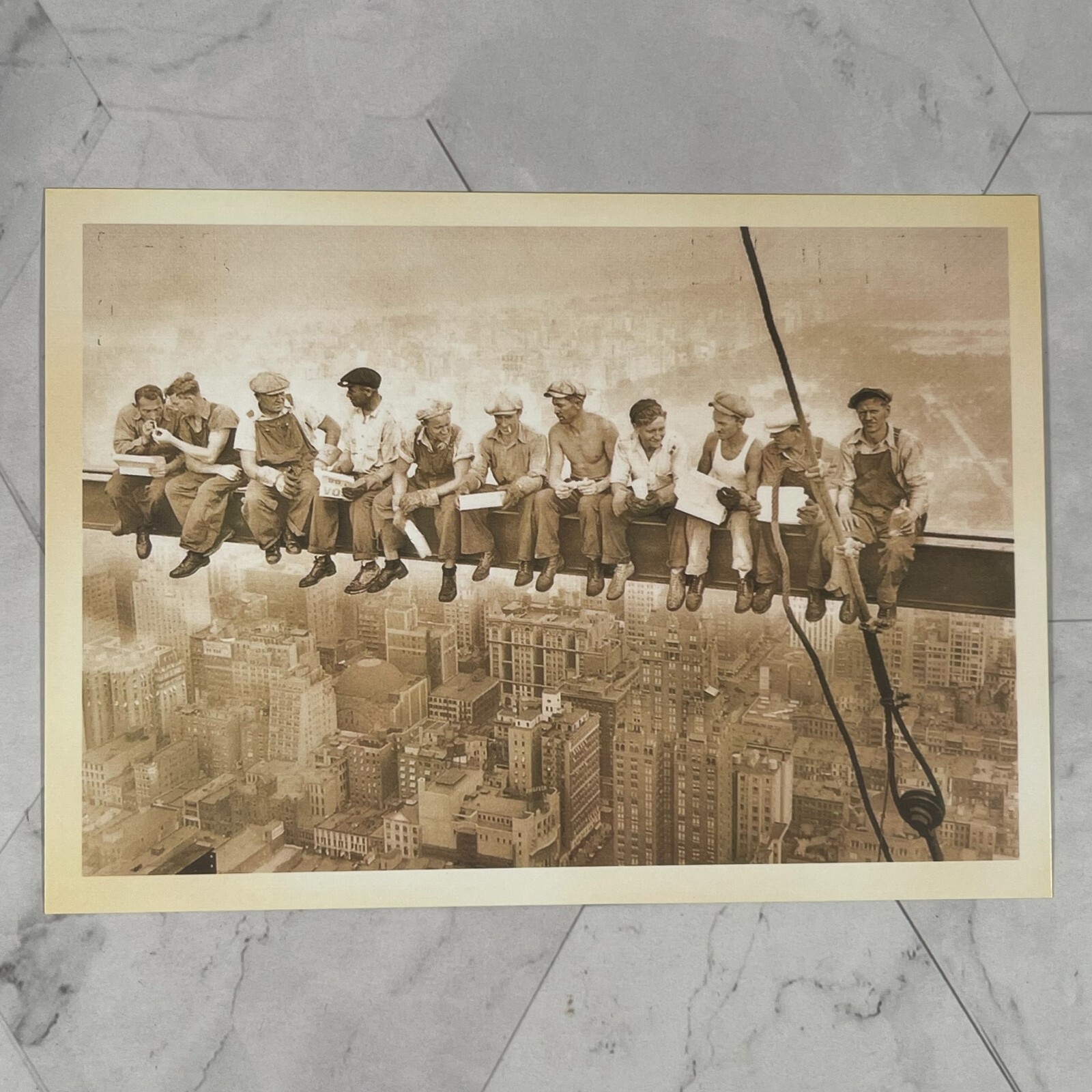 Lunch Atop a Skyscraper 1932 Photograph Retro Postcard New York USA