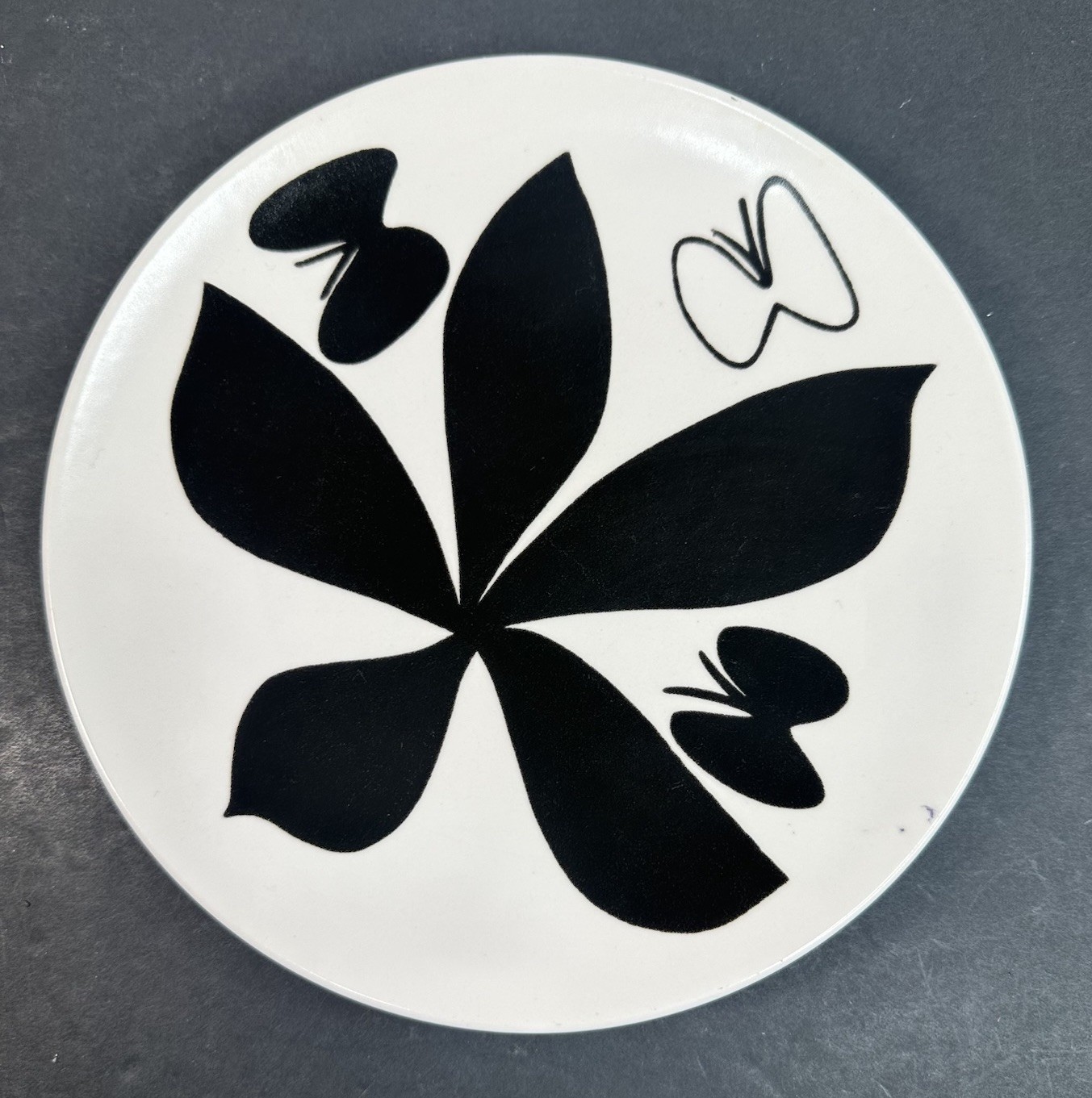 Vera Neumann X MIKASA Silhouette Butterfly Salad Plate Classic MCM Vintage Rare