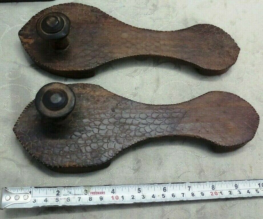 wooden carved decorative charan paduka wooden slipper