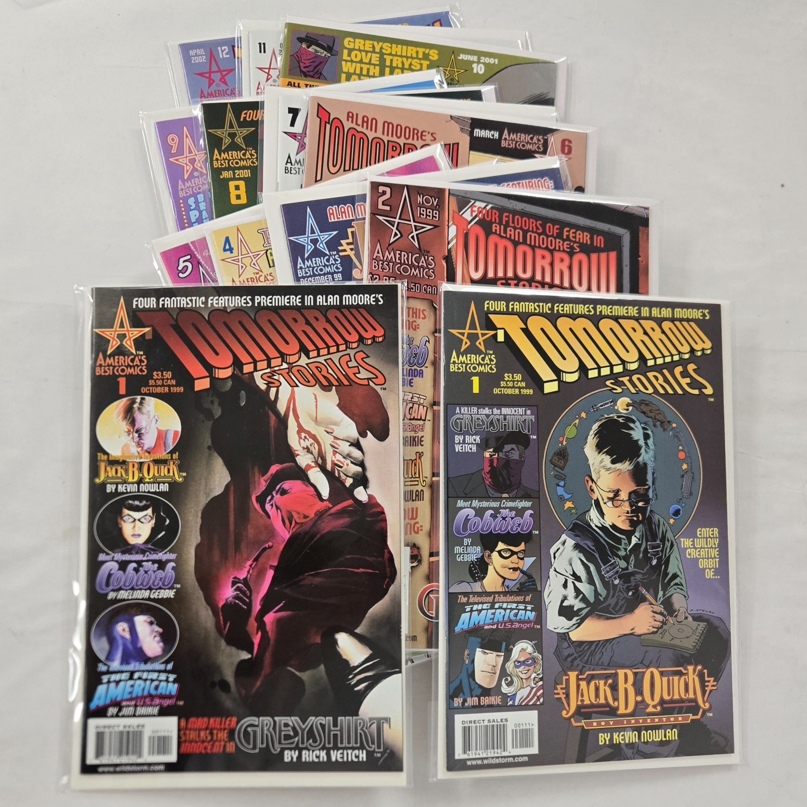 TOMORROW STORIES Complete ABC Comic Run #1—12 w/Both #1 Covers Alan Moore VF+