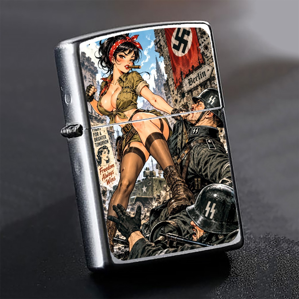 ZIPPO Anime WW2 Warrior Comics Girl Lighter: Apocalypse fine art design