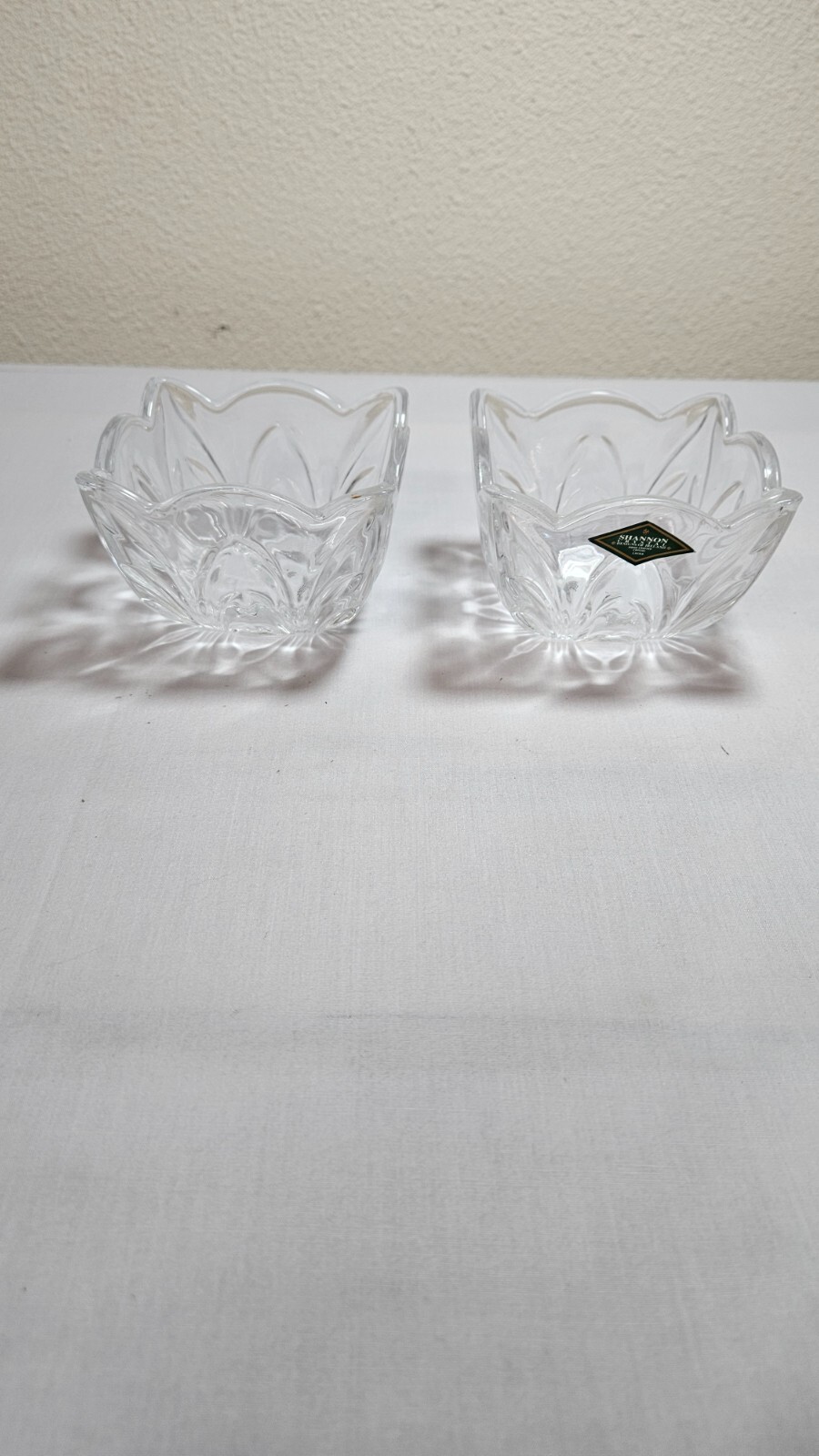 Vintage Godinger Shannon Crystal square candy dish/candle holder