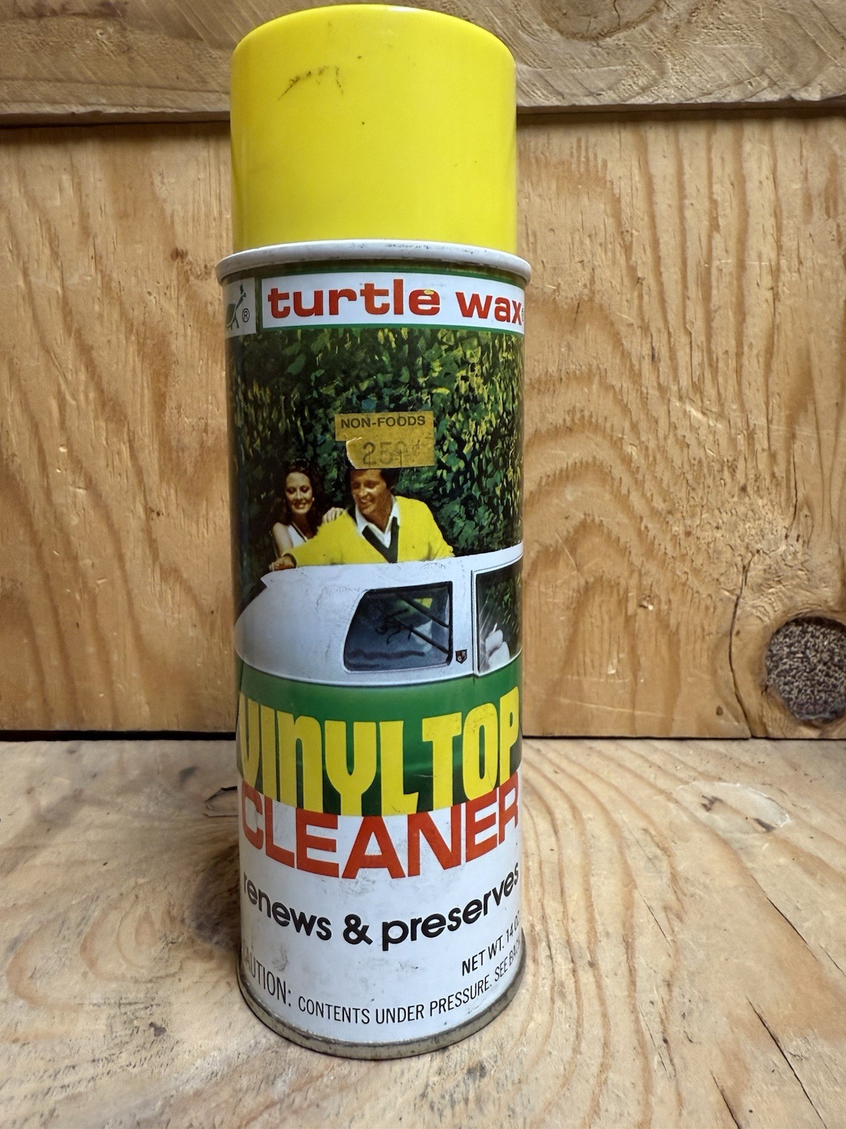 Vintage 1979 Turtle Wax Vinyl Top Cleaner  14oz Can Full