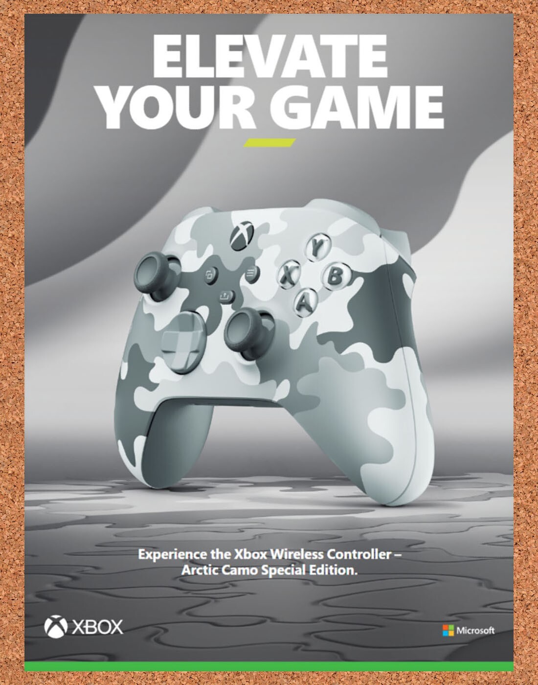 2023 Microsoft Xbox One Arctic Camo Special Ed Controller Original Ad / Promo v4