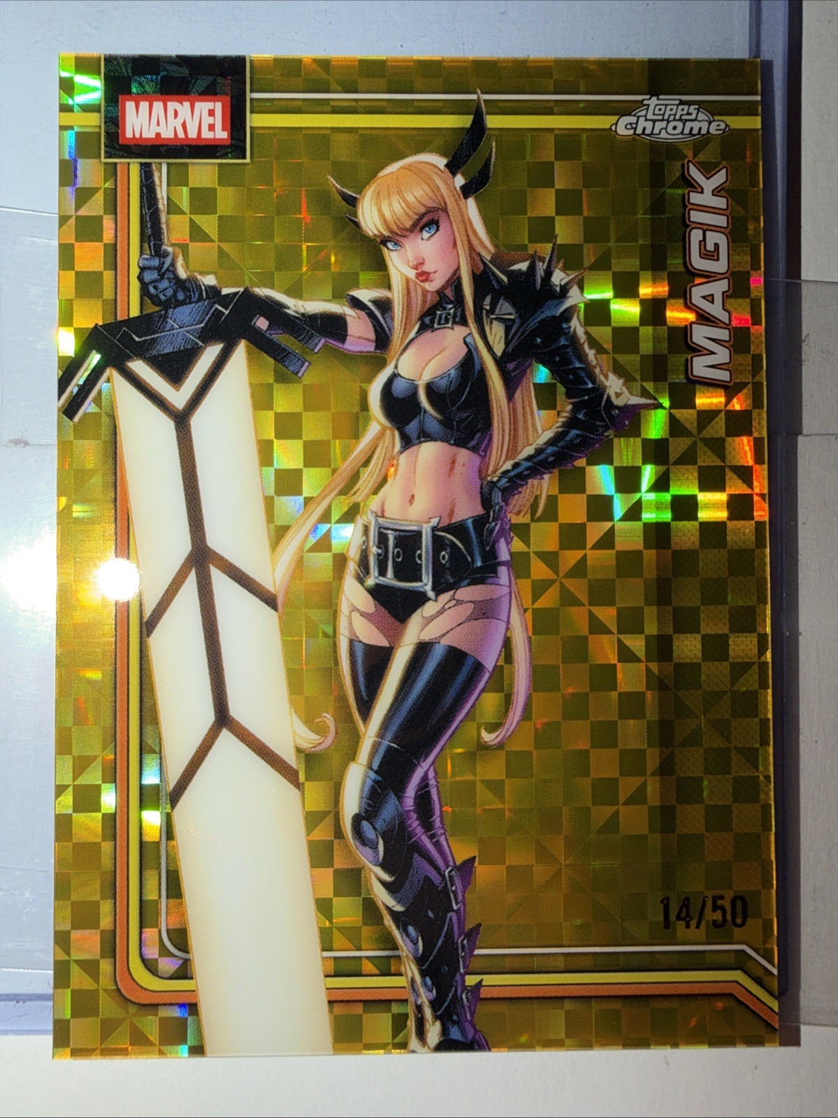2026 Topps Chrome Marvel Magik Gold x Fractor /50