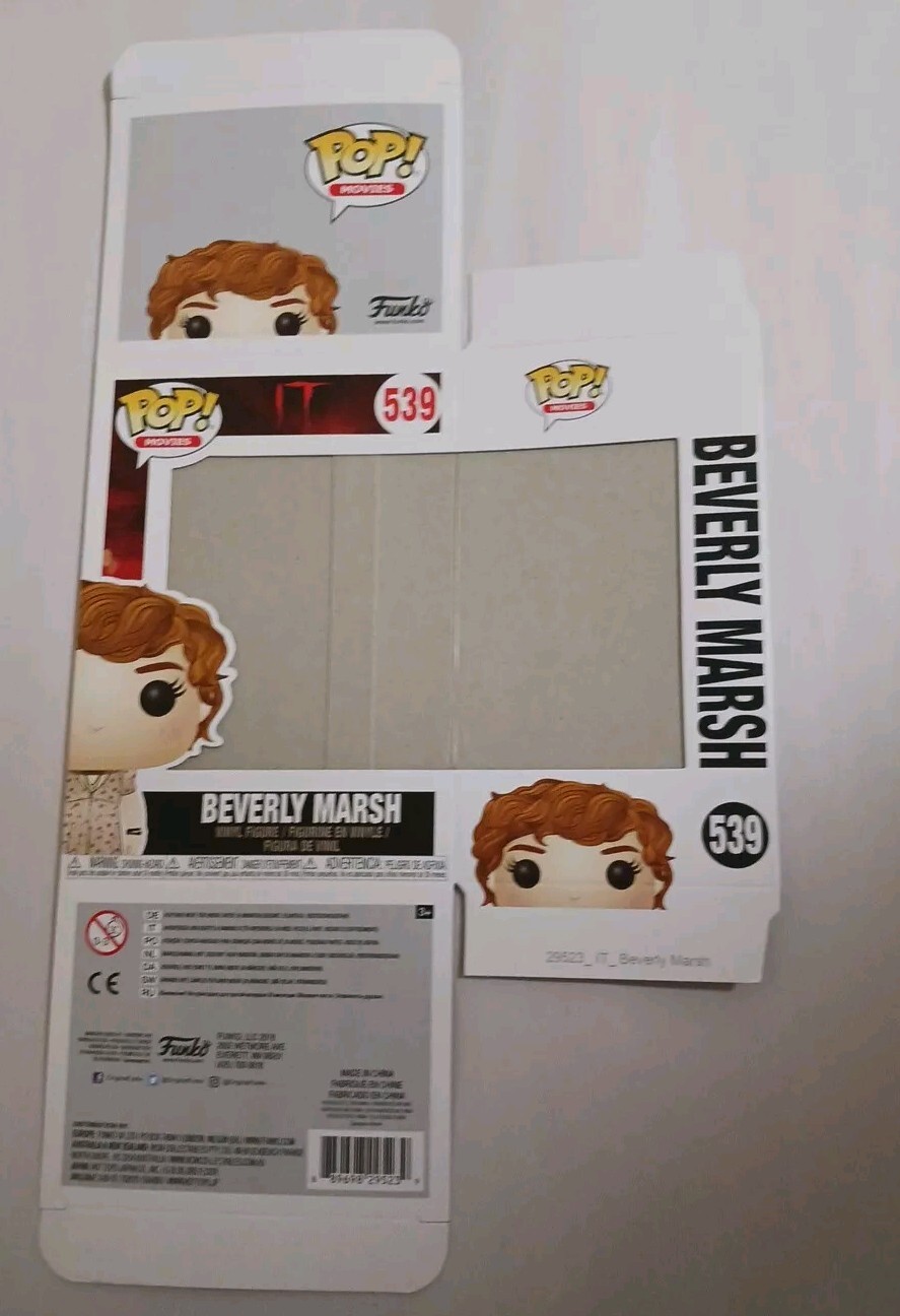 BEVERLY MARSH #539 IT Funko Pop Replacement Box Only Mint