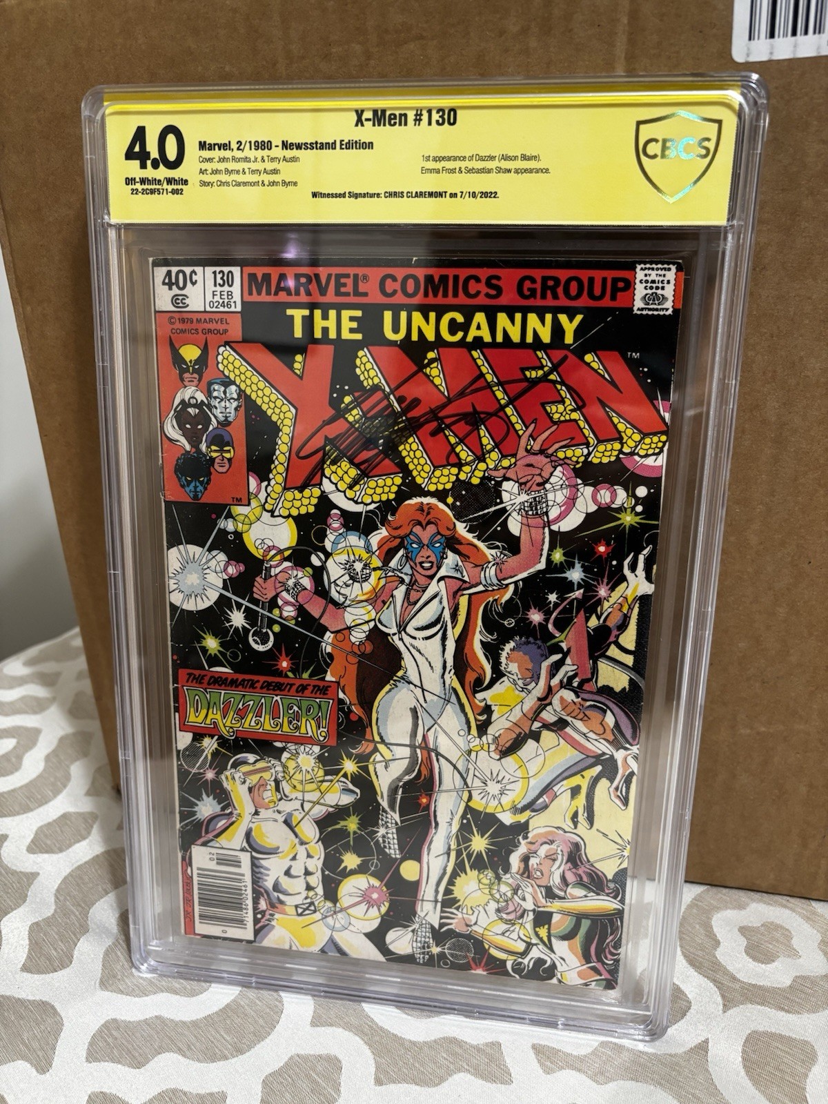 X-Men #130 CBCS 4.0 VG Newsstand signed by Claremont  1st Dazzler Marvel MCU