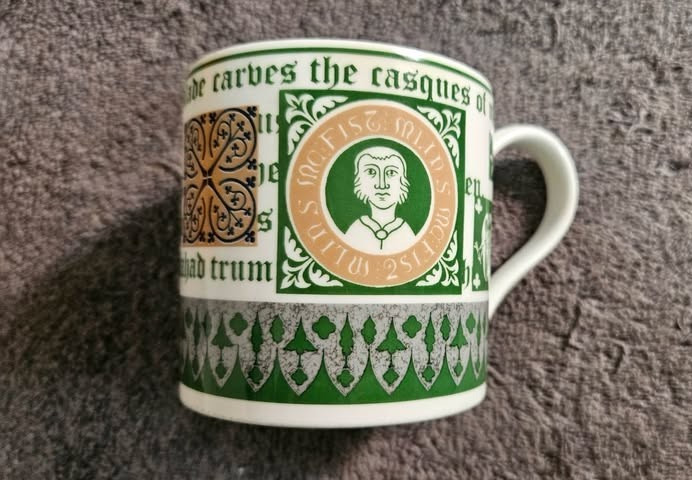 Rare Wedgwood Sir Galahad Bone China Coffee Mug Cup England 1997