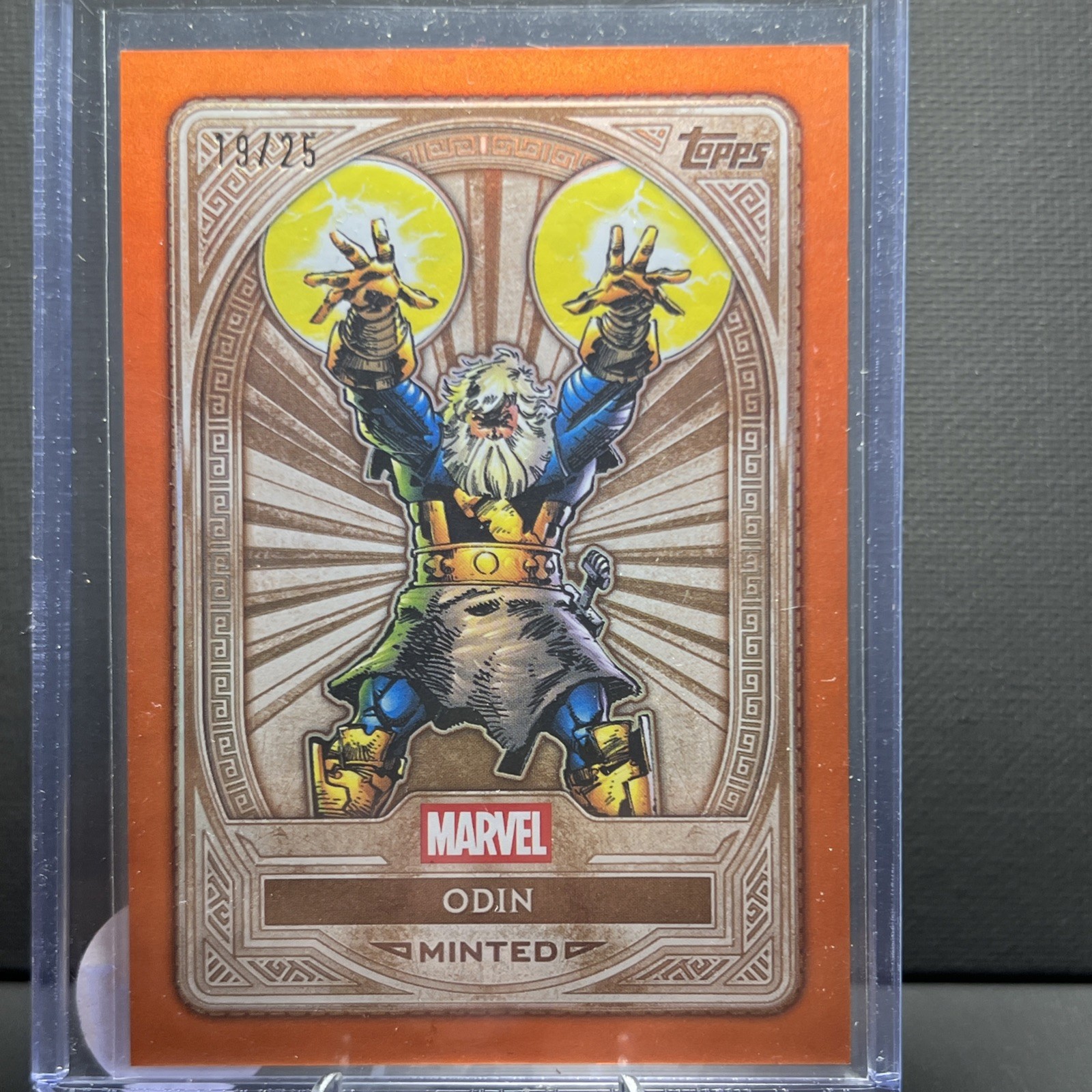 2025 Topps Marvel Mint Bronze Odin Orange Refractor 19/25