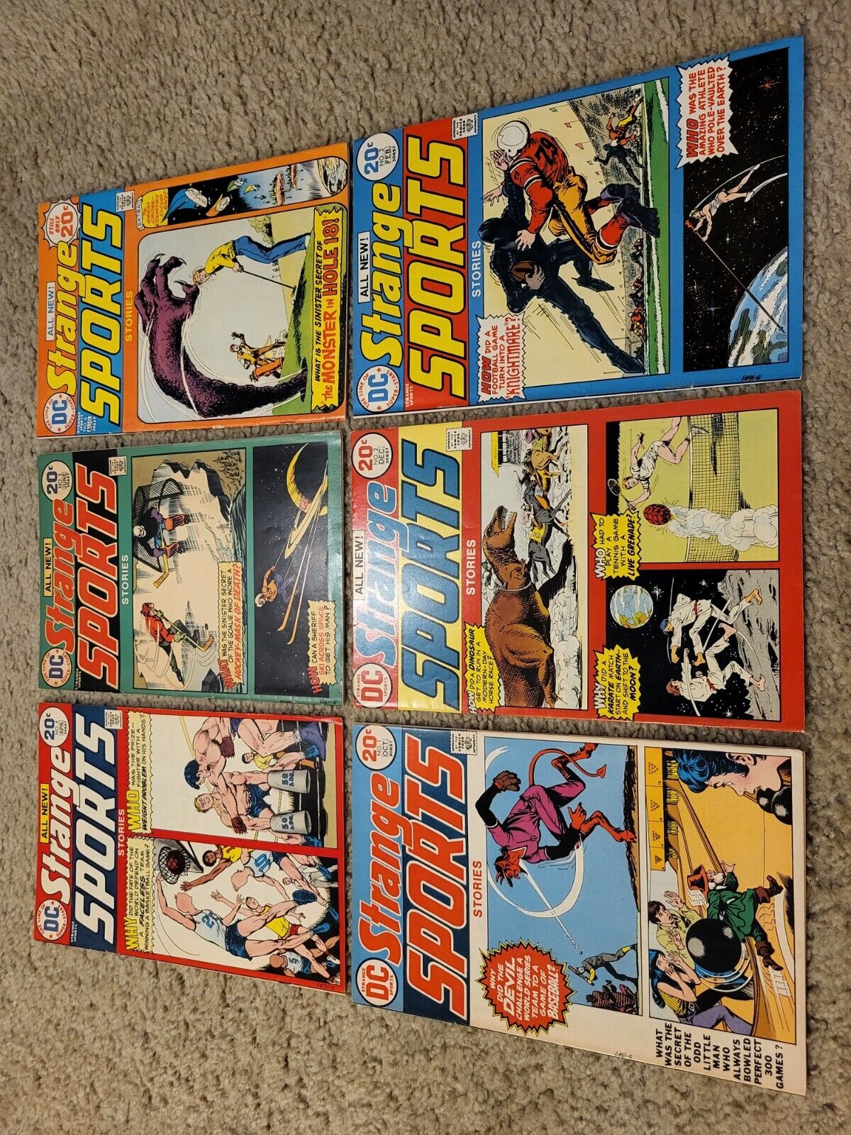 Strange Sports Stories 1-6 DC Comics lot COMPLETE SET 1973-1974 HIGH GRADE