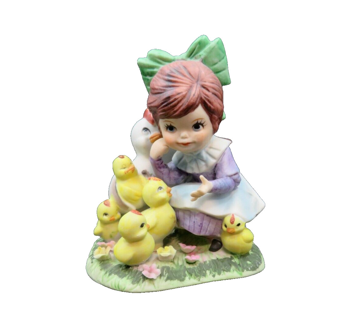 Lefton Girl with chicks figurine.