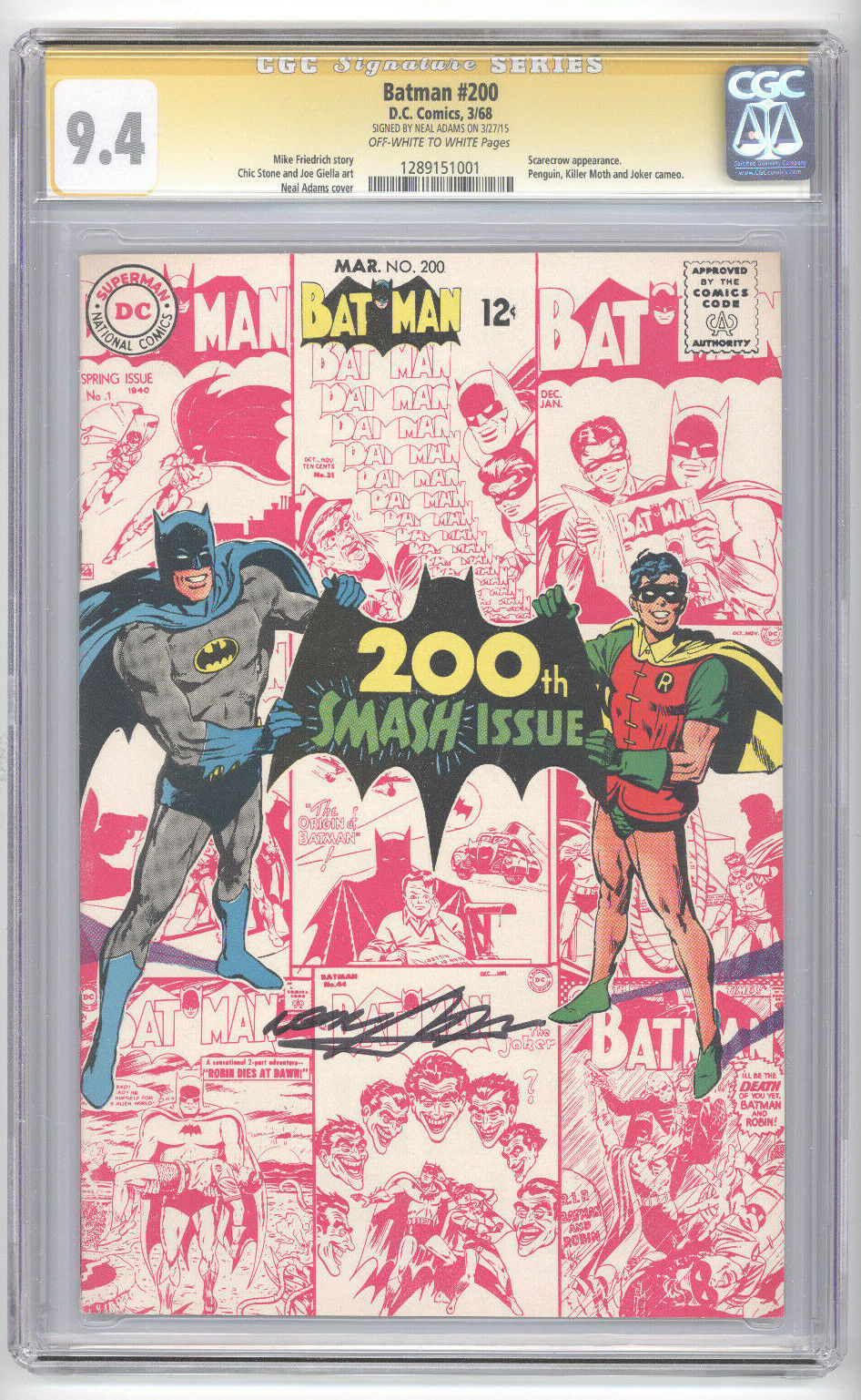 Batman #200 CGC 9.4 SS DC 1968 DCU NM  1st Neal Adams on Title