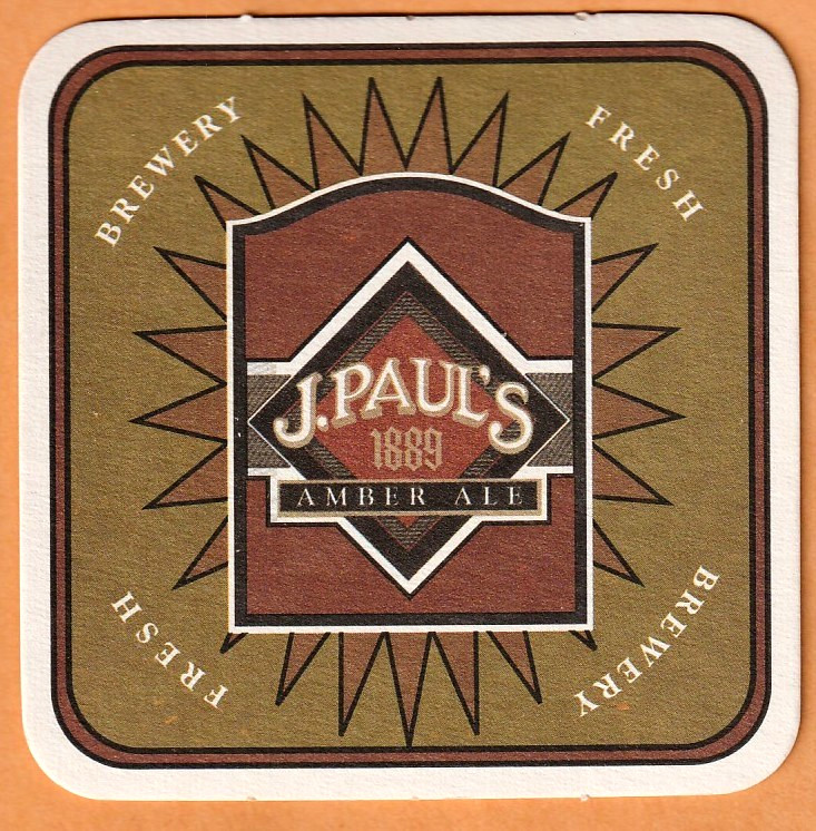 Old Dominion Brewing Co  J Paul's Amber Ale  Beer Coaster Ashburn VA